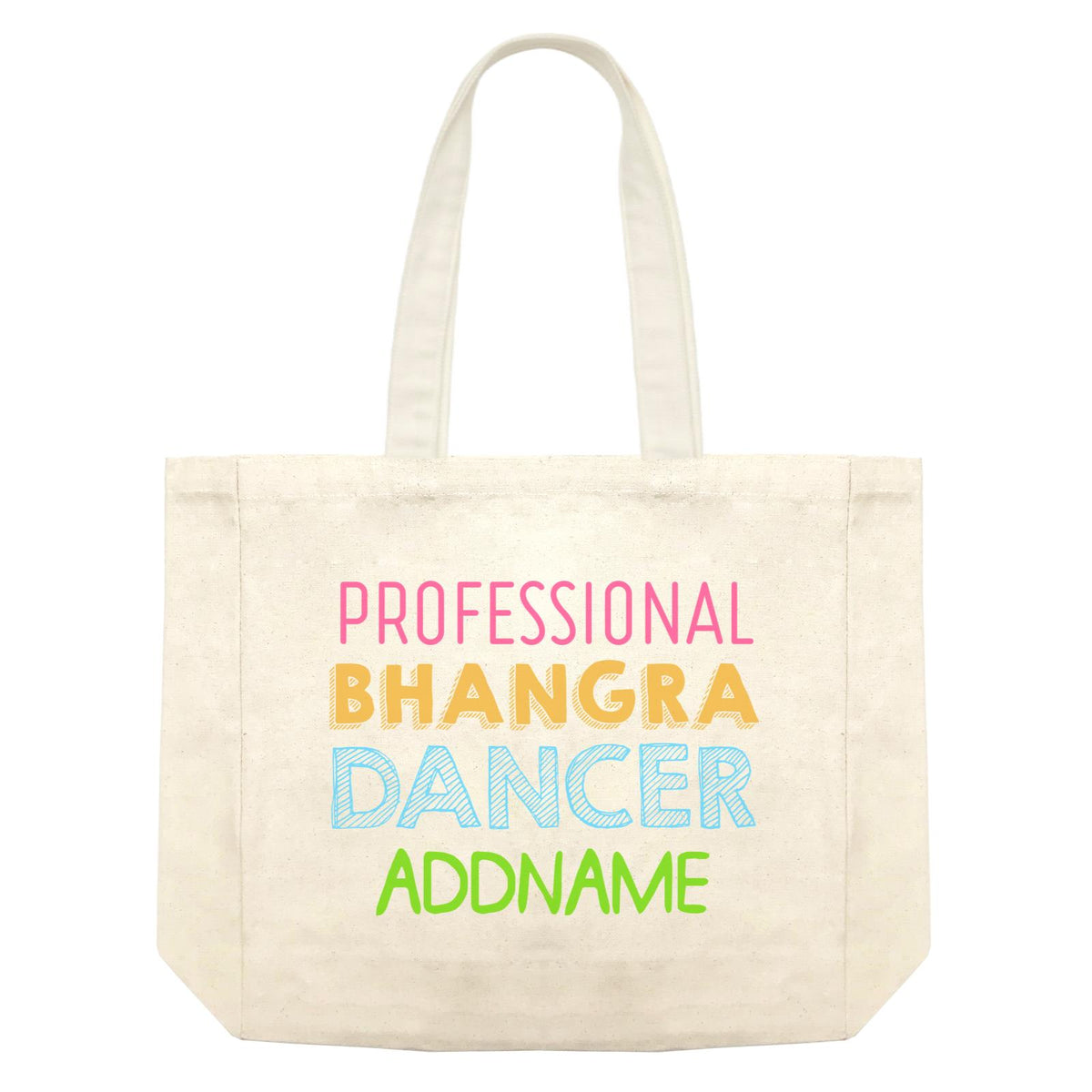Professional Bhangra Dancer Addname Shopping Bag
