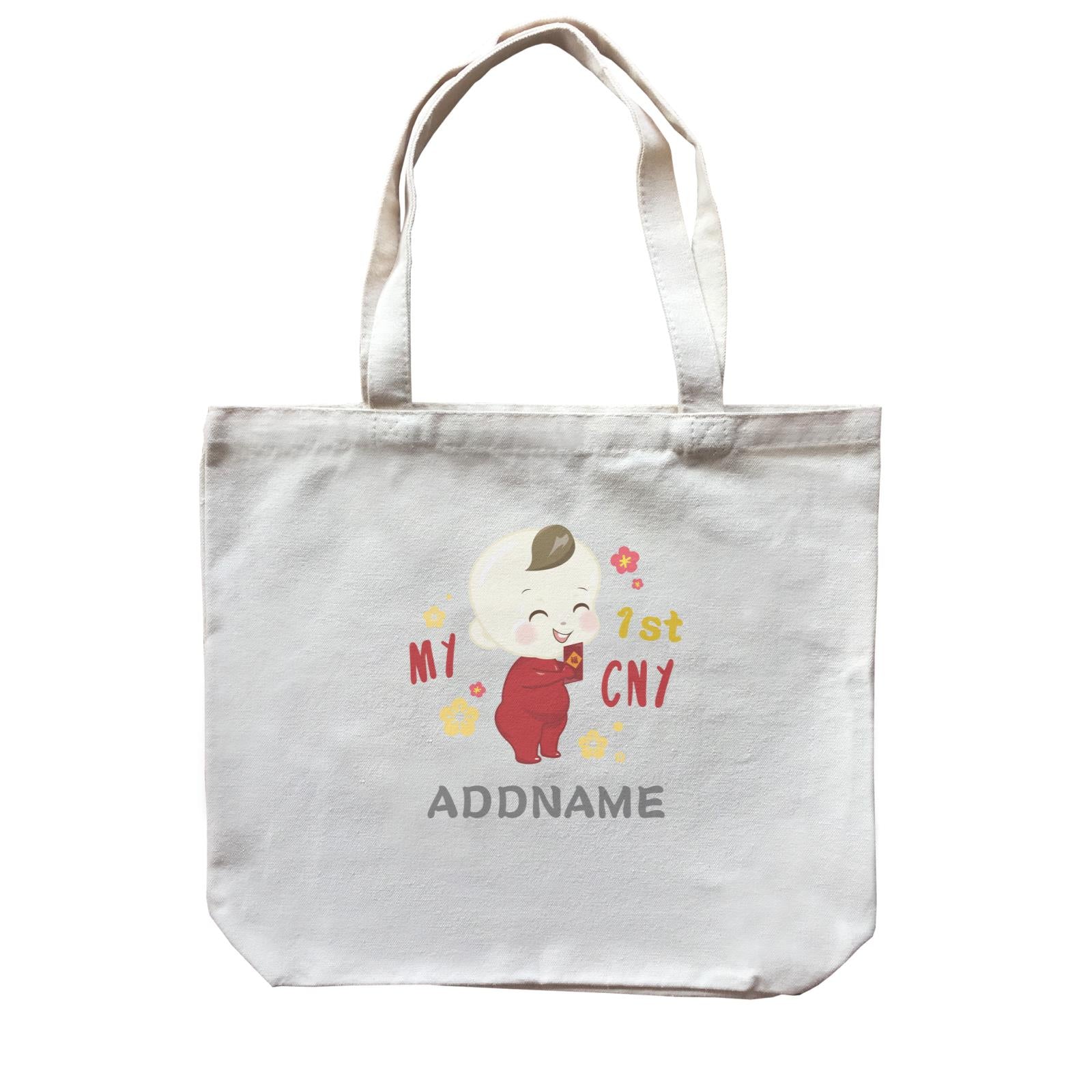 Chinese New Year Family My 1st CNY Baby Boy Addname Canvas Bag