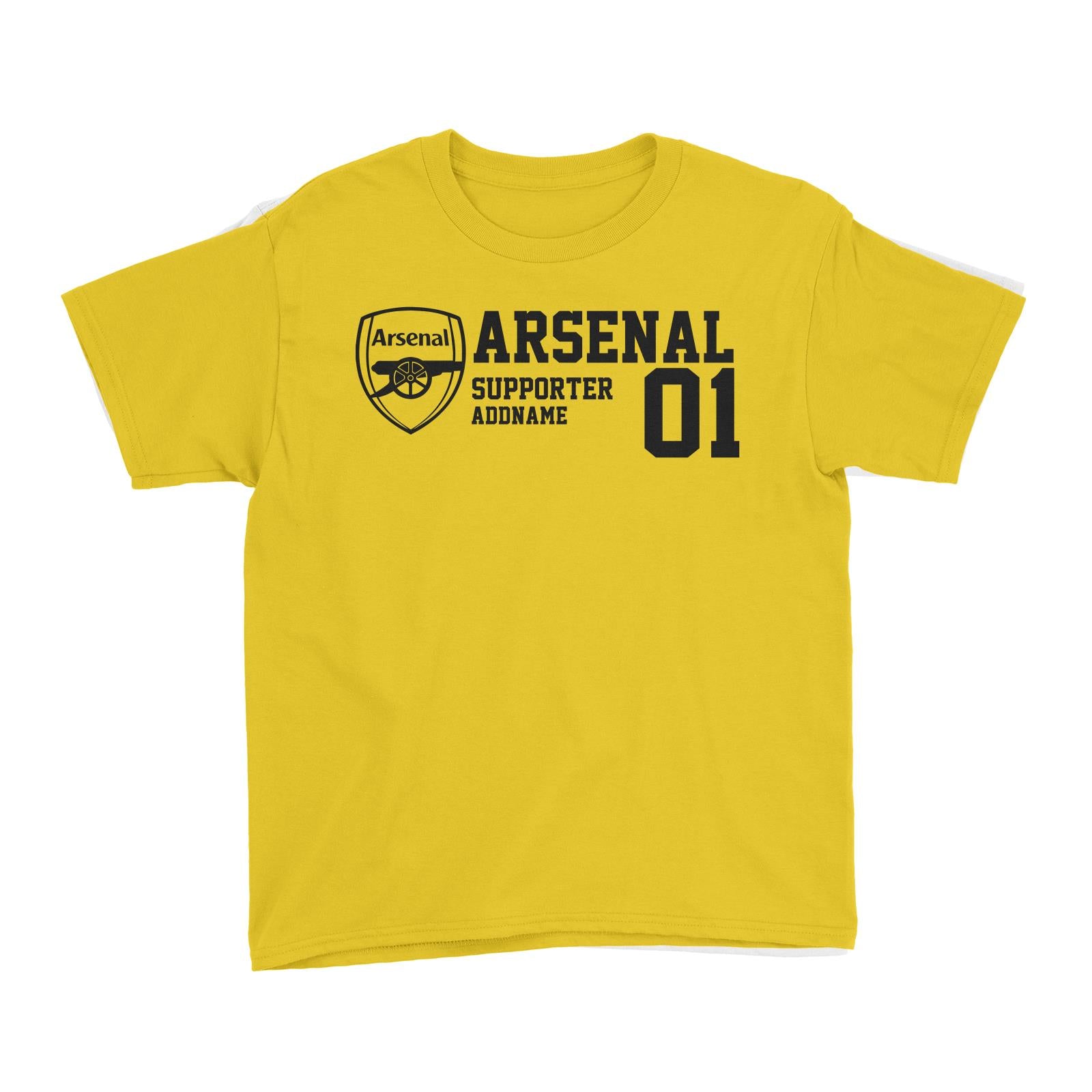 Arsenal Football Logo Supporter Addname Kid's T-Shirt