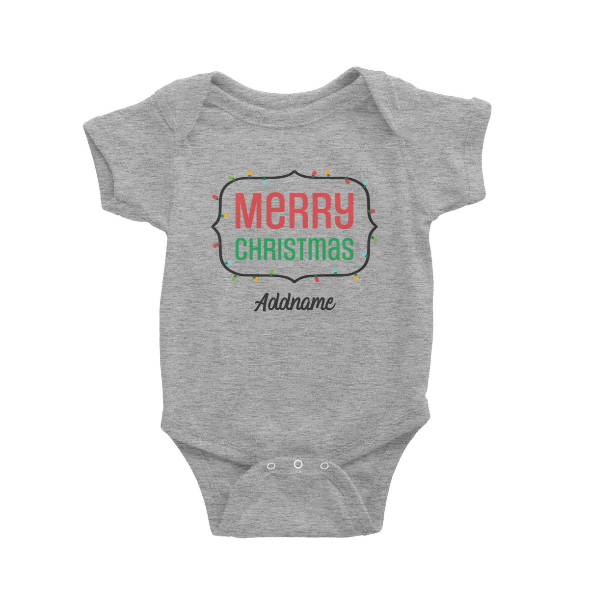 Christmas Series Merry Christmas LED Lights Border Baby Romper