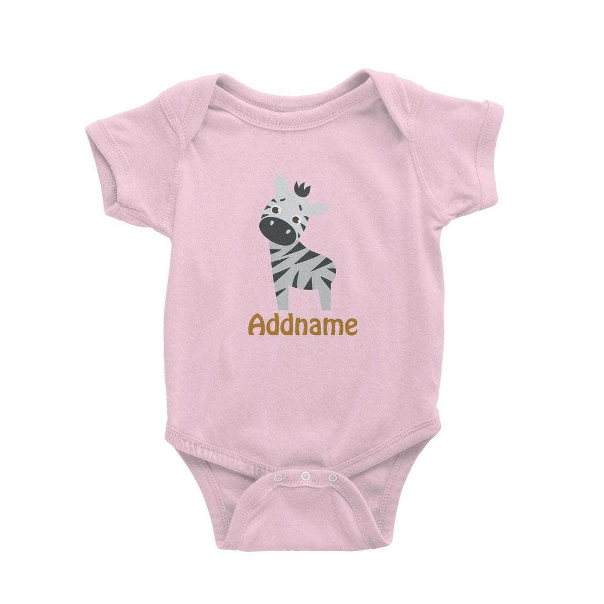 Animal Safari Jungle Zebra Addname Baby Romper