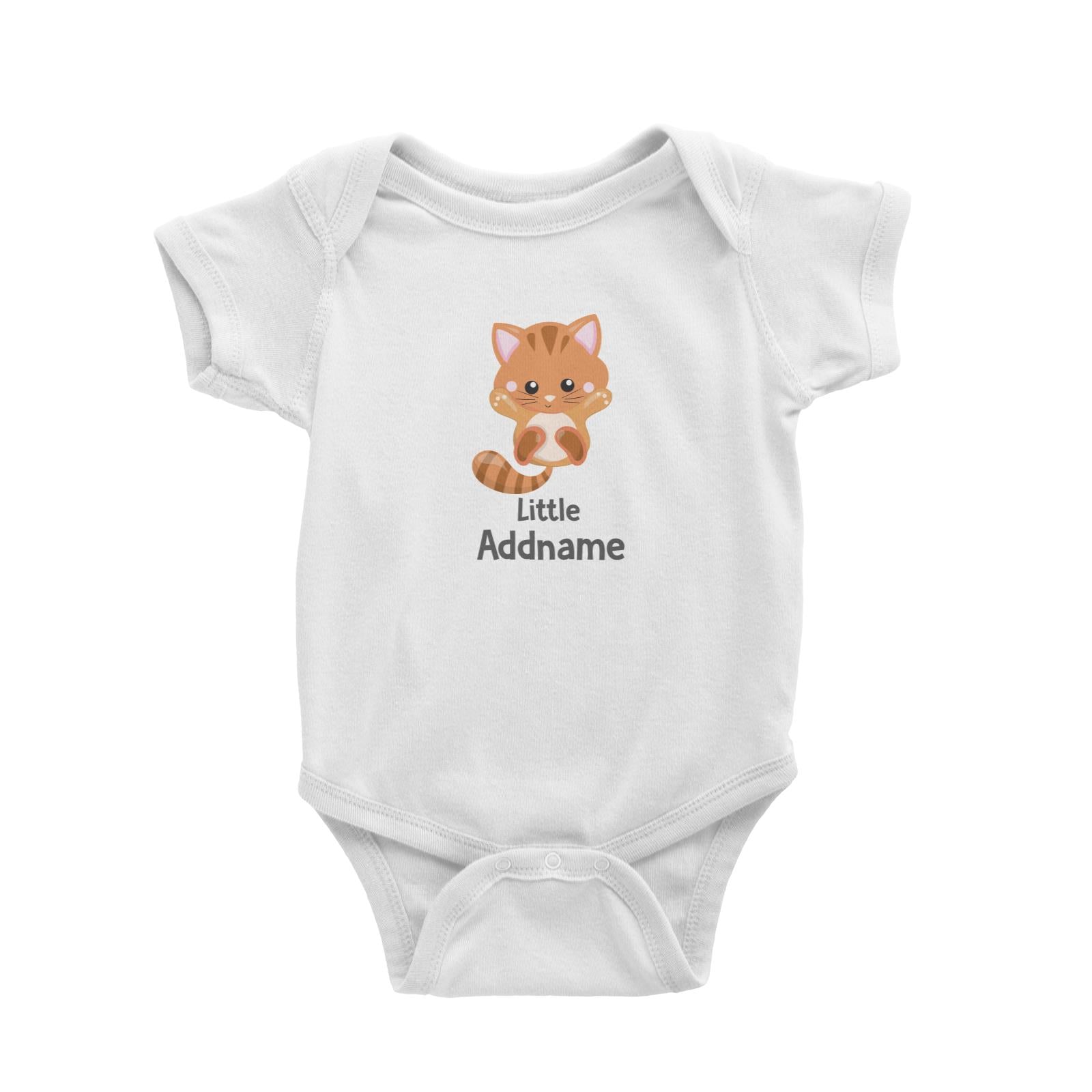 Adorable Cats Orange Cat Little Addname White Baby Romper