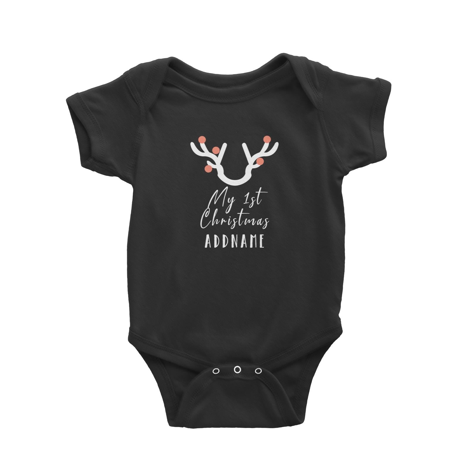Christmas Series Antler My 1st Chistmas Baby Romper