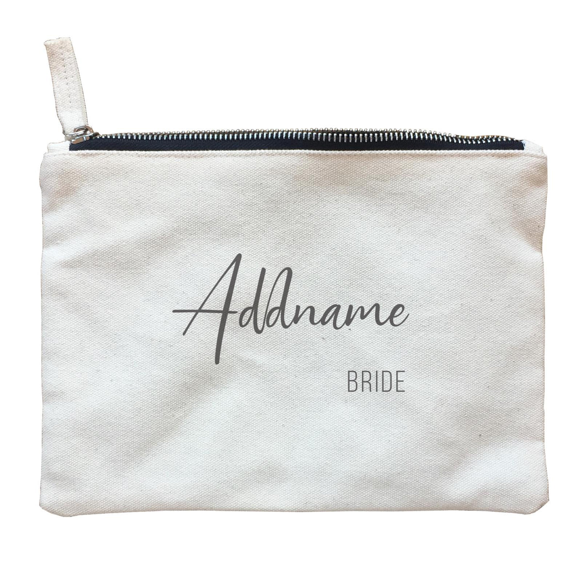 Bridesmaid Calligraphy Addname Modern Bride Accessories Zipper Pouch
