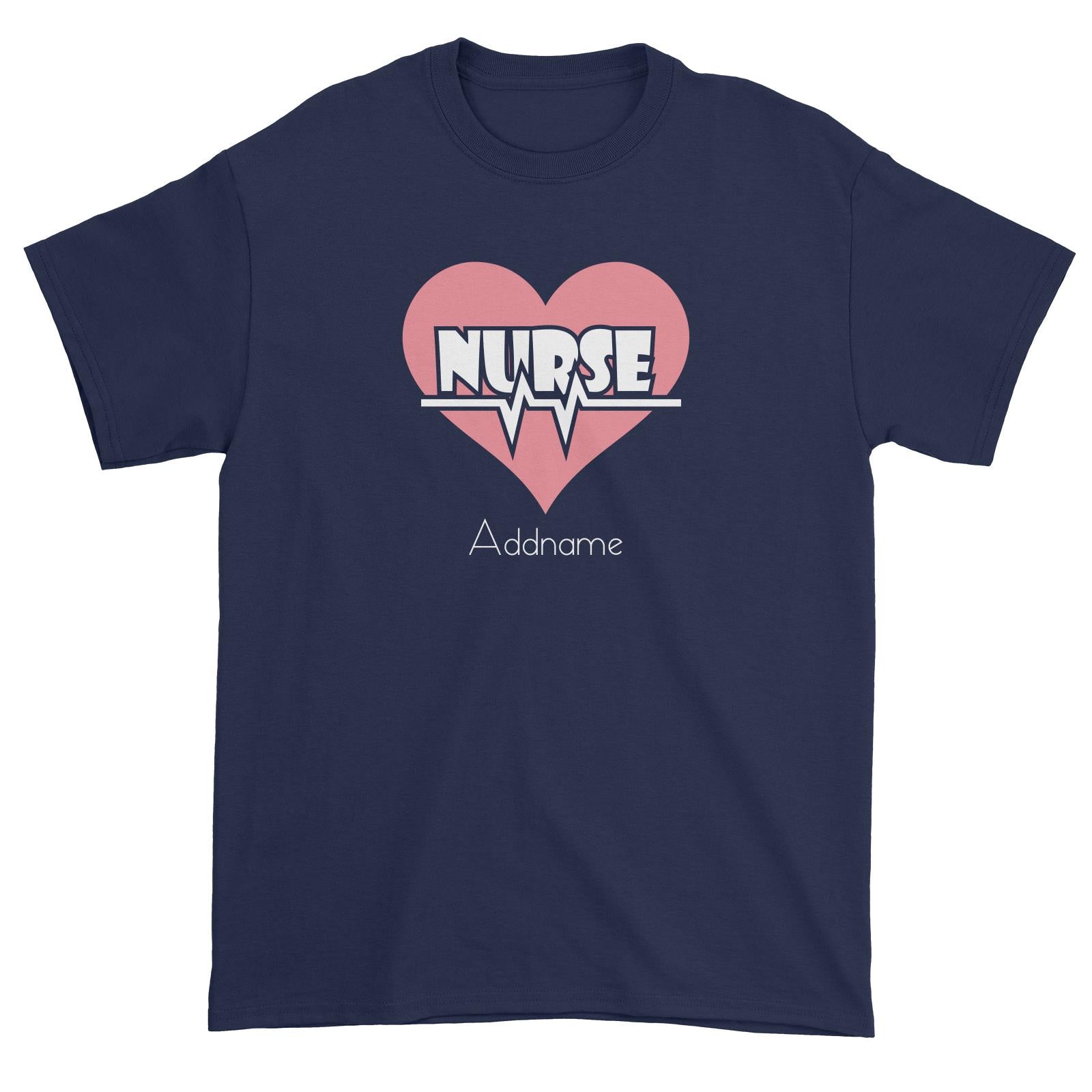 Nurse with Pink Heart Unisex T-Shirt