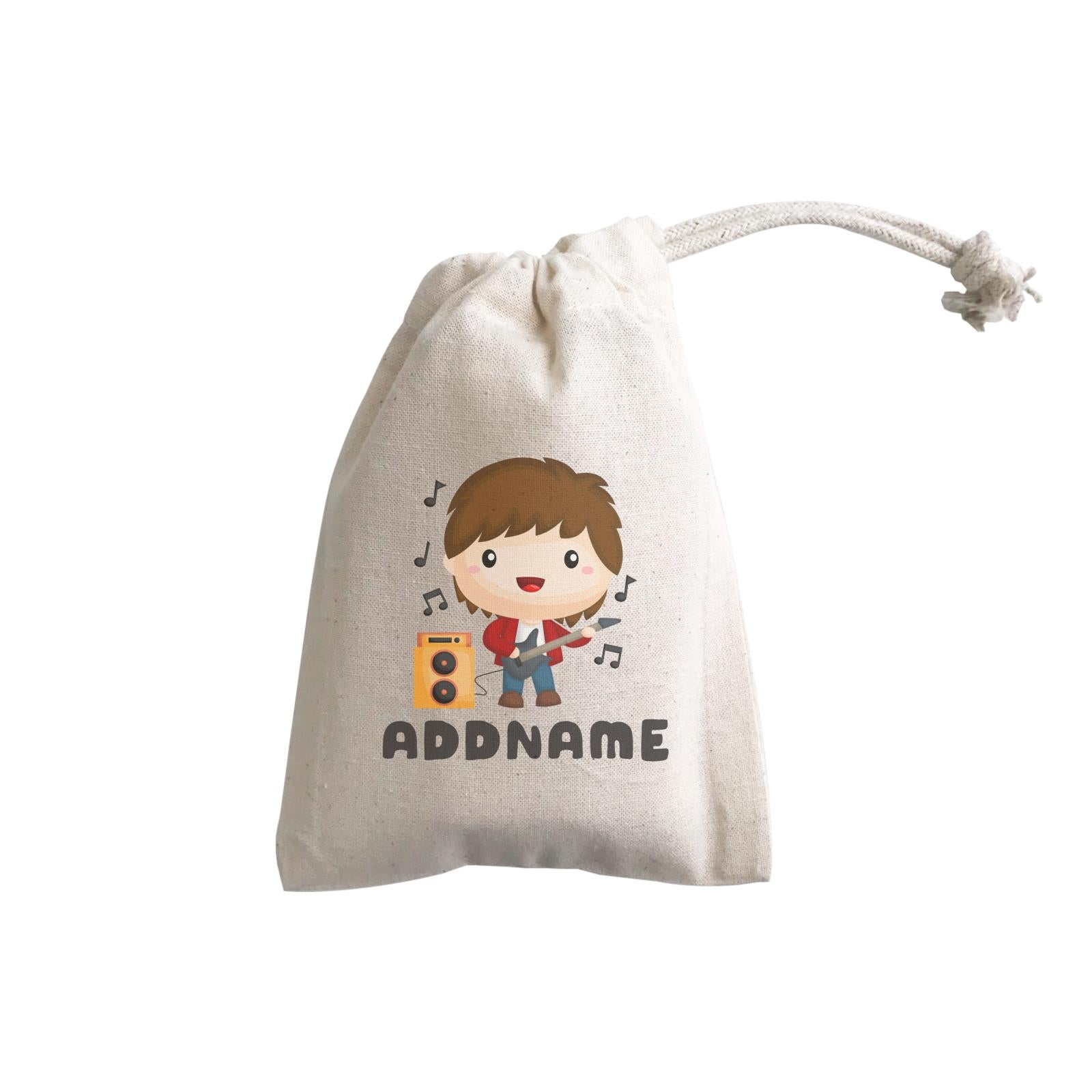 Birthday Music Band Boy Playing Bass Addname GP Gift Pouch