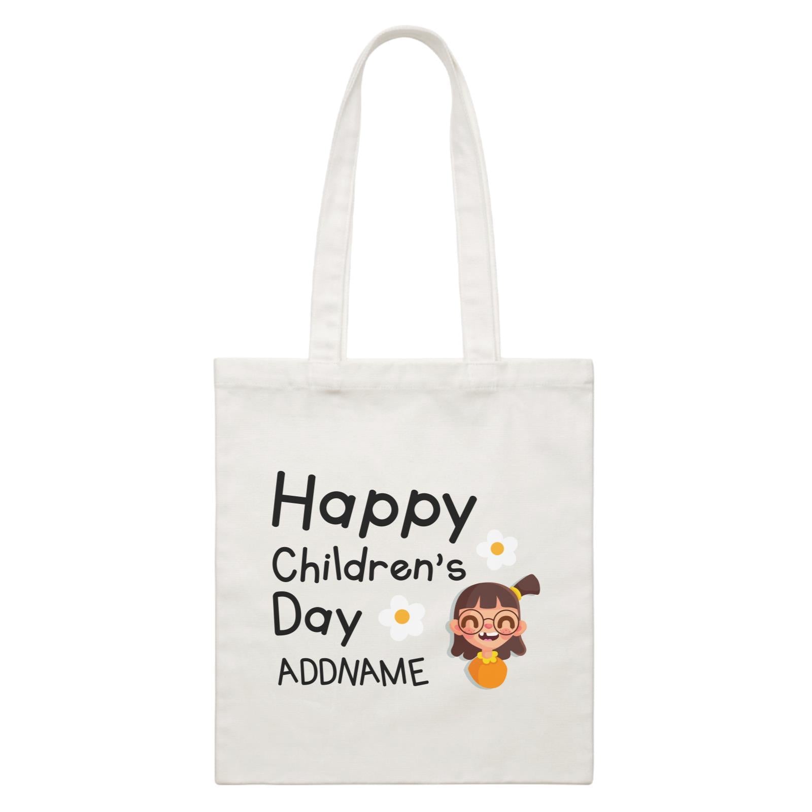 Children's Day Gift Series Happy Children's Day Cute Girl Addname  Canvas Bag