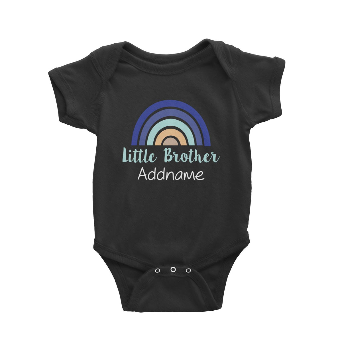 Colourful Rainbow Little Brother Baby Romper