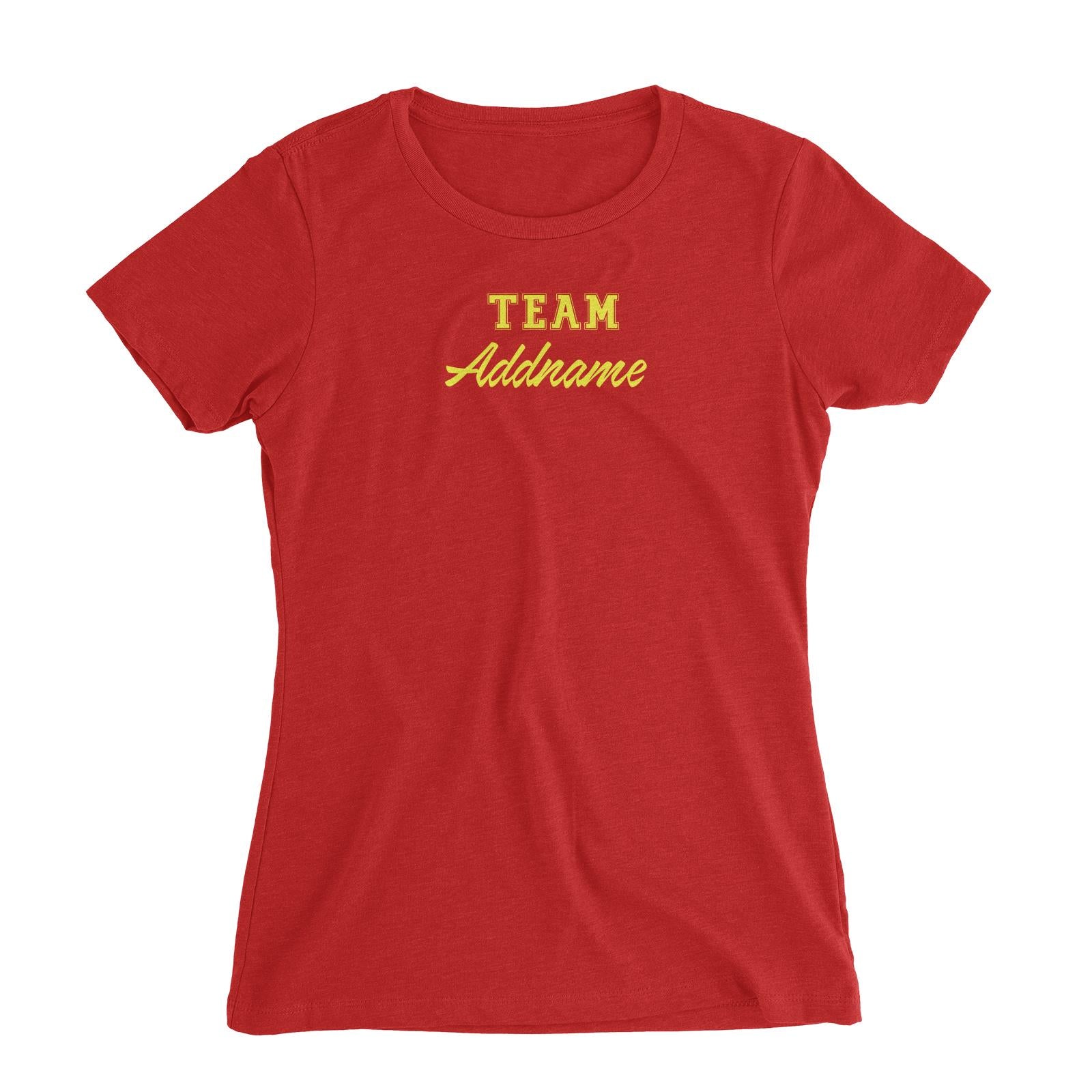 Team Family Addname Women Slim Fit T-Shirt