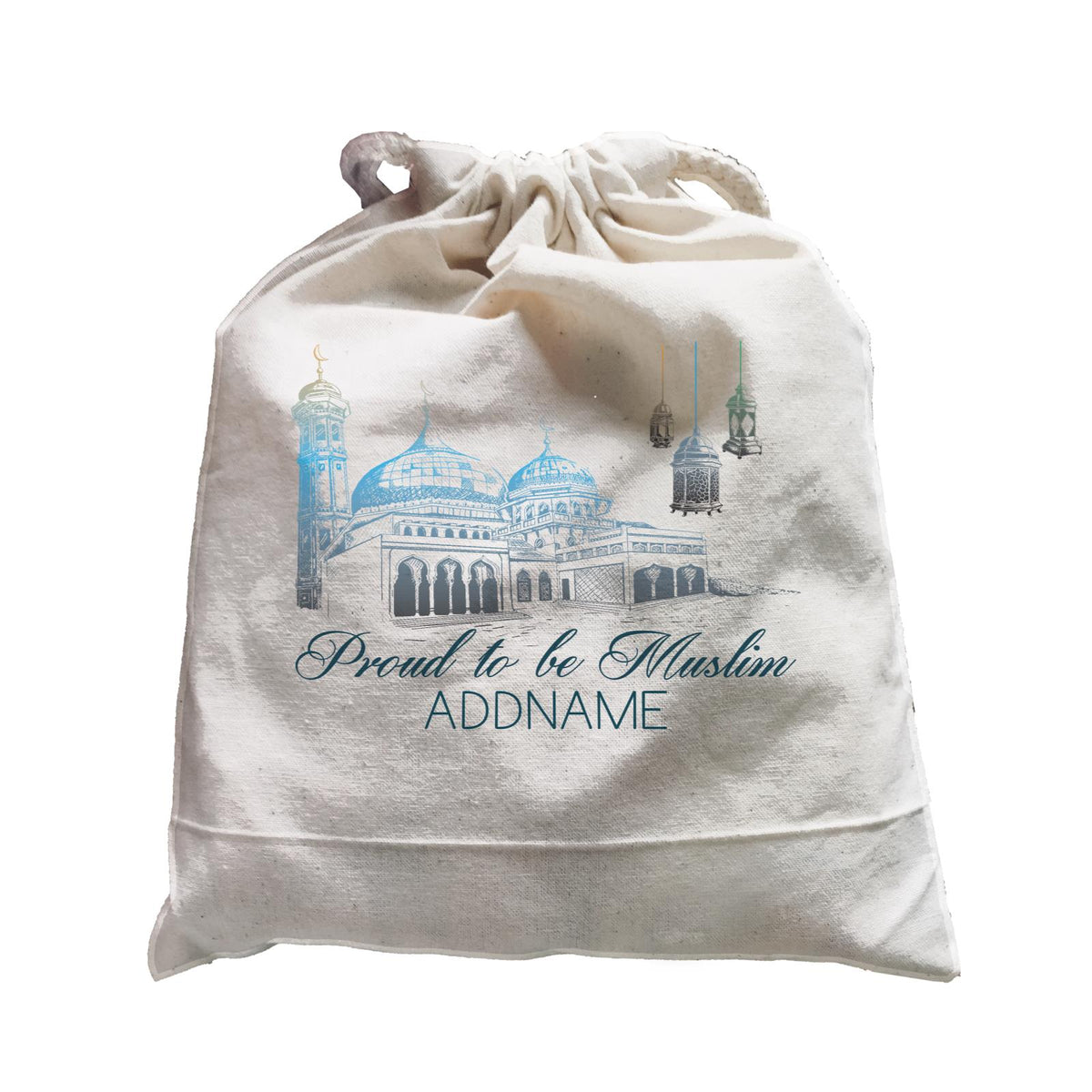 Proud To Be Muslim Dark Blue Mosque Addname Satchel