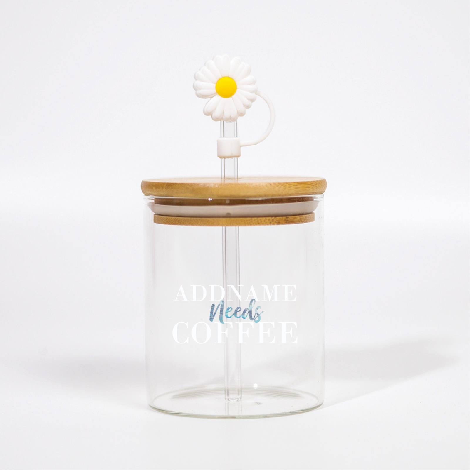 Marble Addname Need Coffee Canicup - Aquamarine With White Text