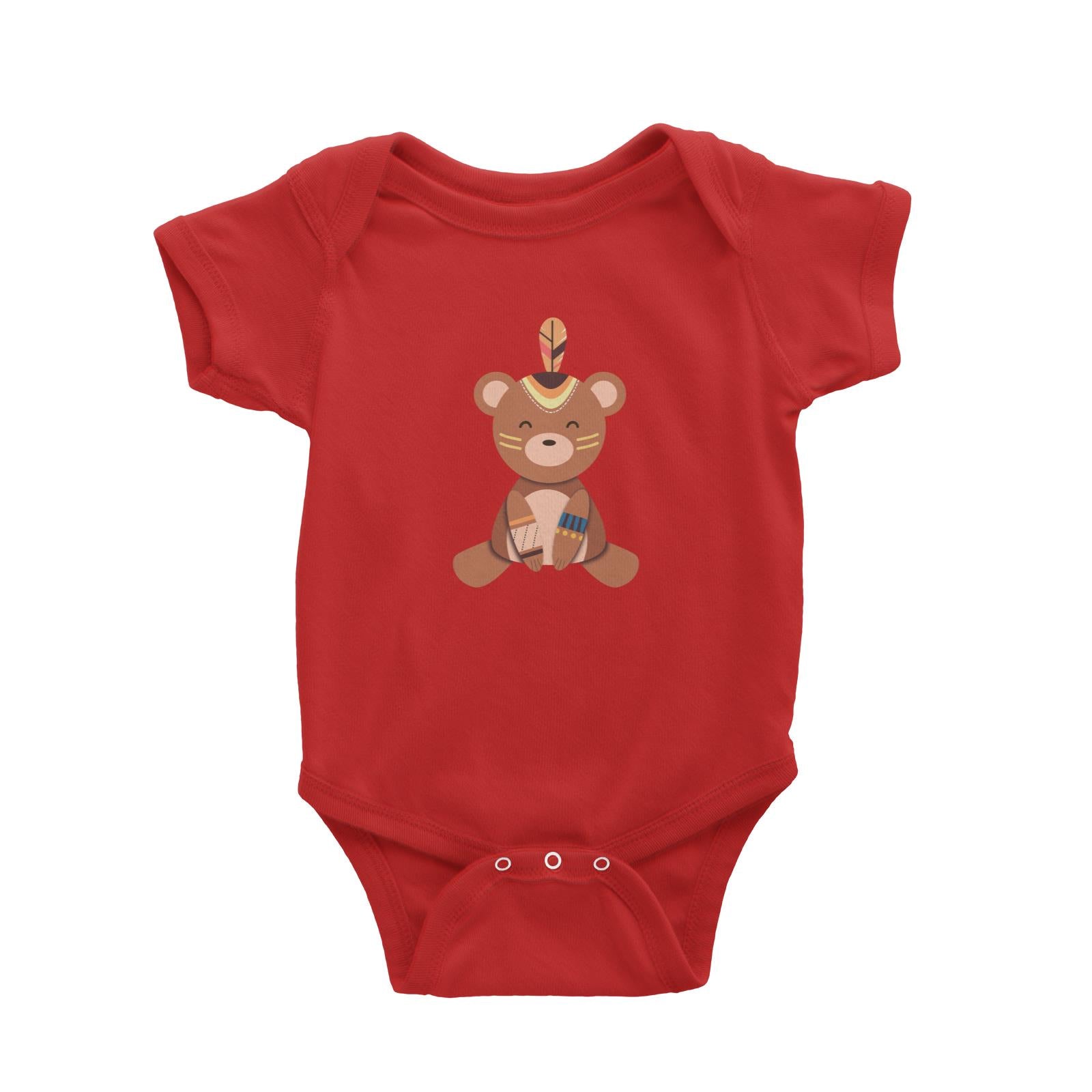Animal Tribal Bear Addname Baby Romper