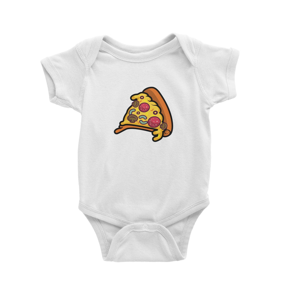 Fast Food Pizza Slice Baby Romper  Matching Family Comic Cartoon