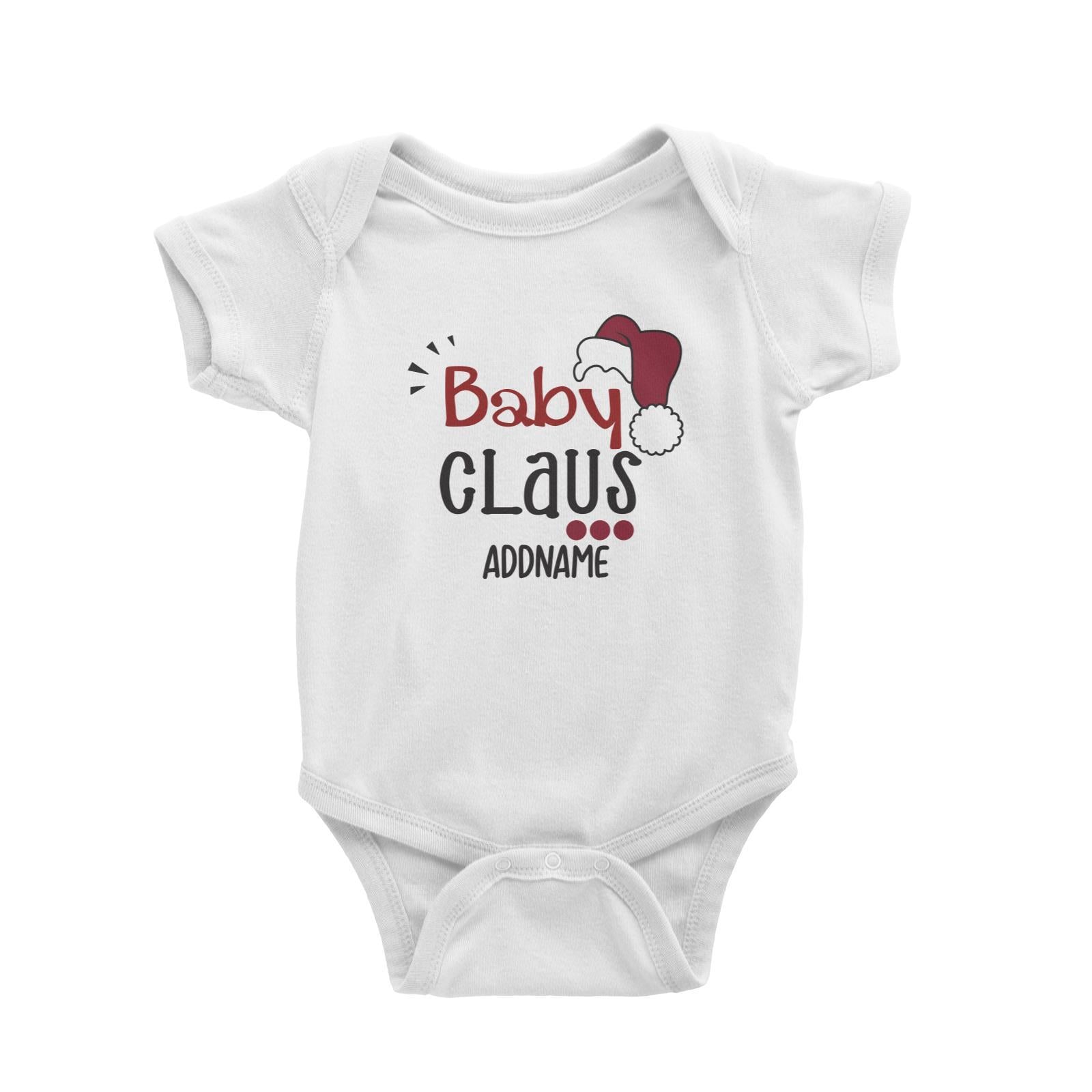 Xmas Baby Claus with Santa Hat Baby Romper