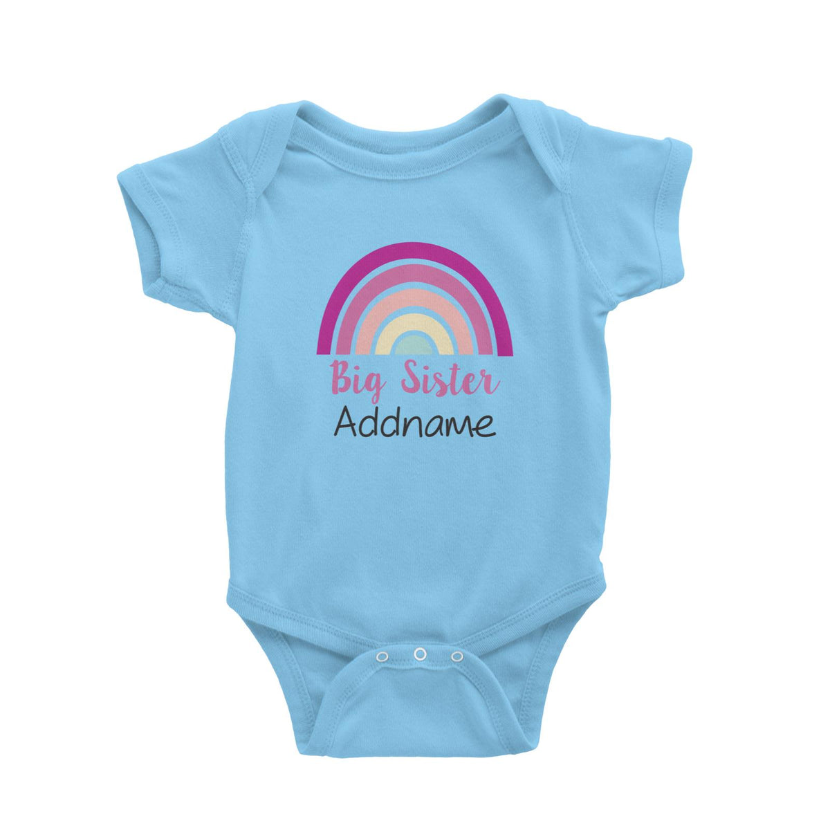 Colourful Rainbow Big Sister Baby Romper