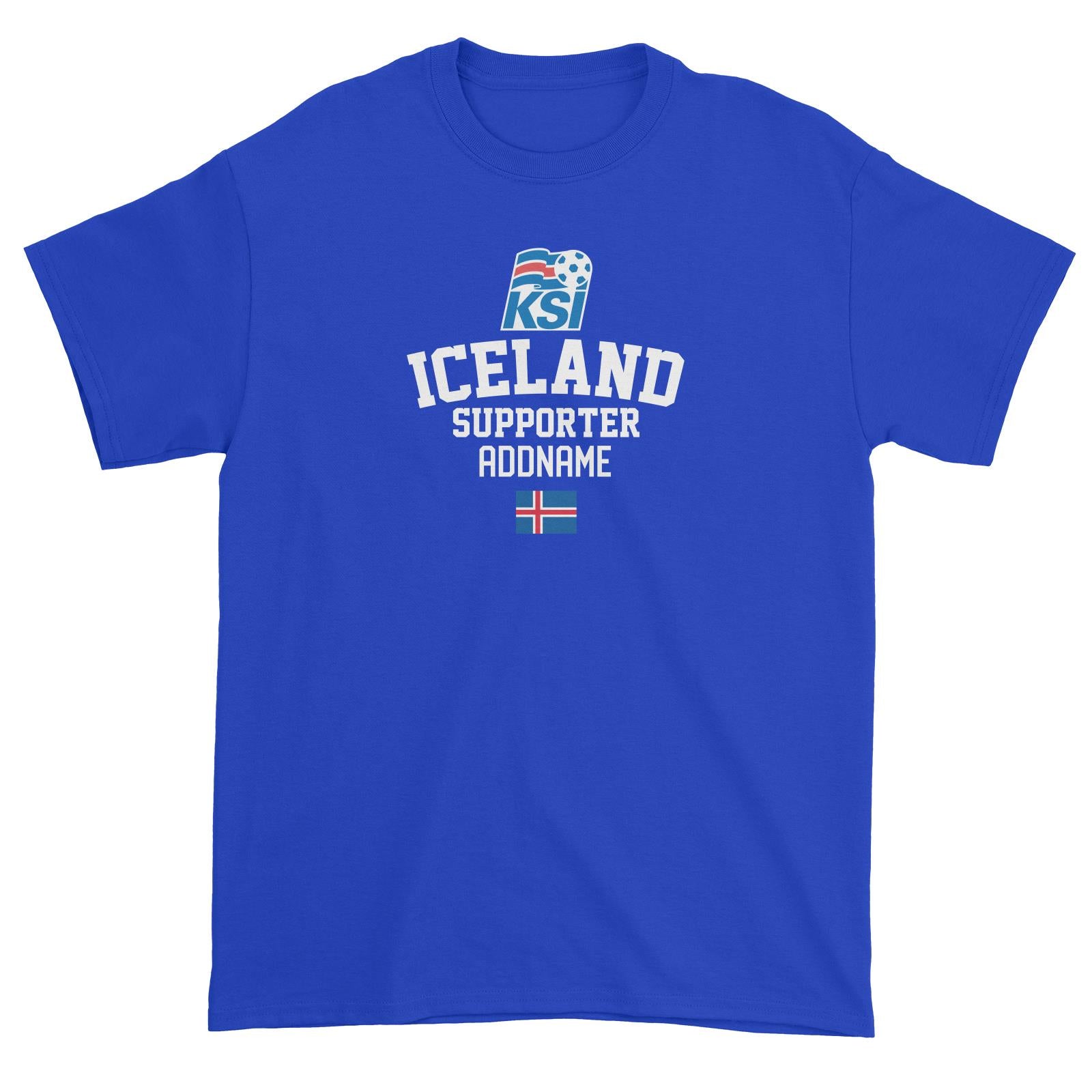 Iceland Supporter World Cup Addname Unisex T-Shirt