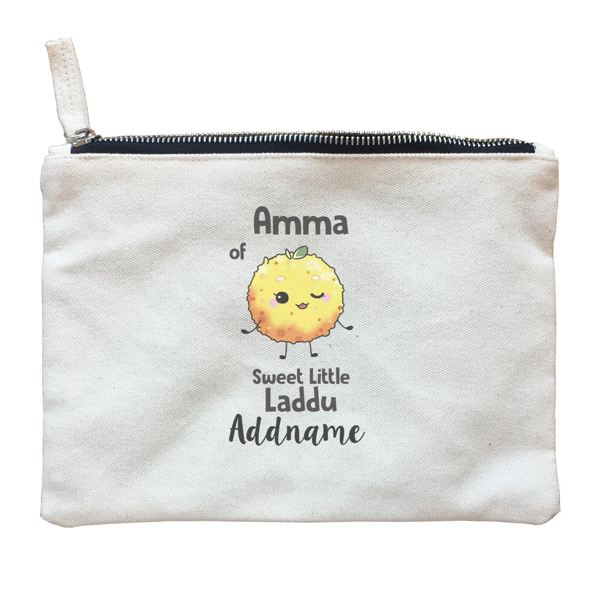 Deepavali Cute Amma Laddu Addname Zipper Pouch