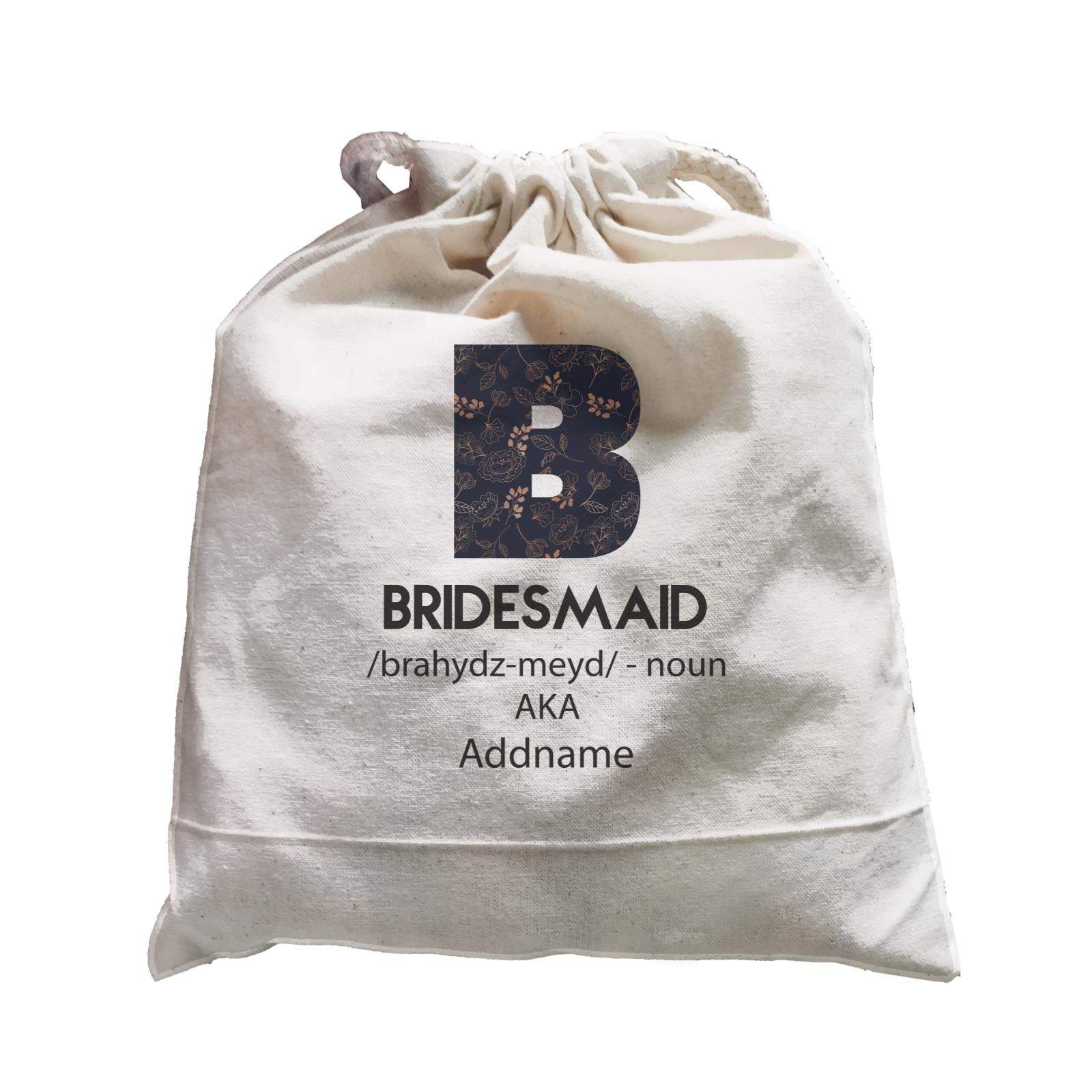 Wedding Troop Western B Floral Pattern Bridesmaid Addname Satchel