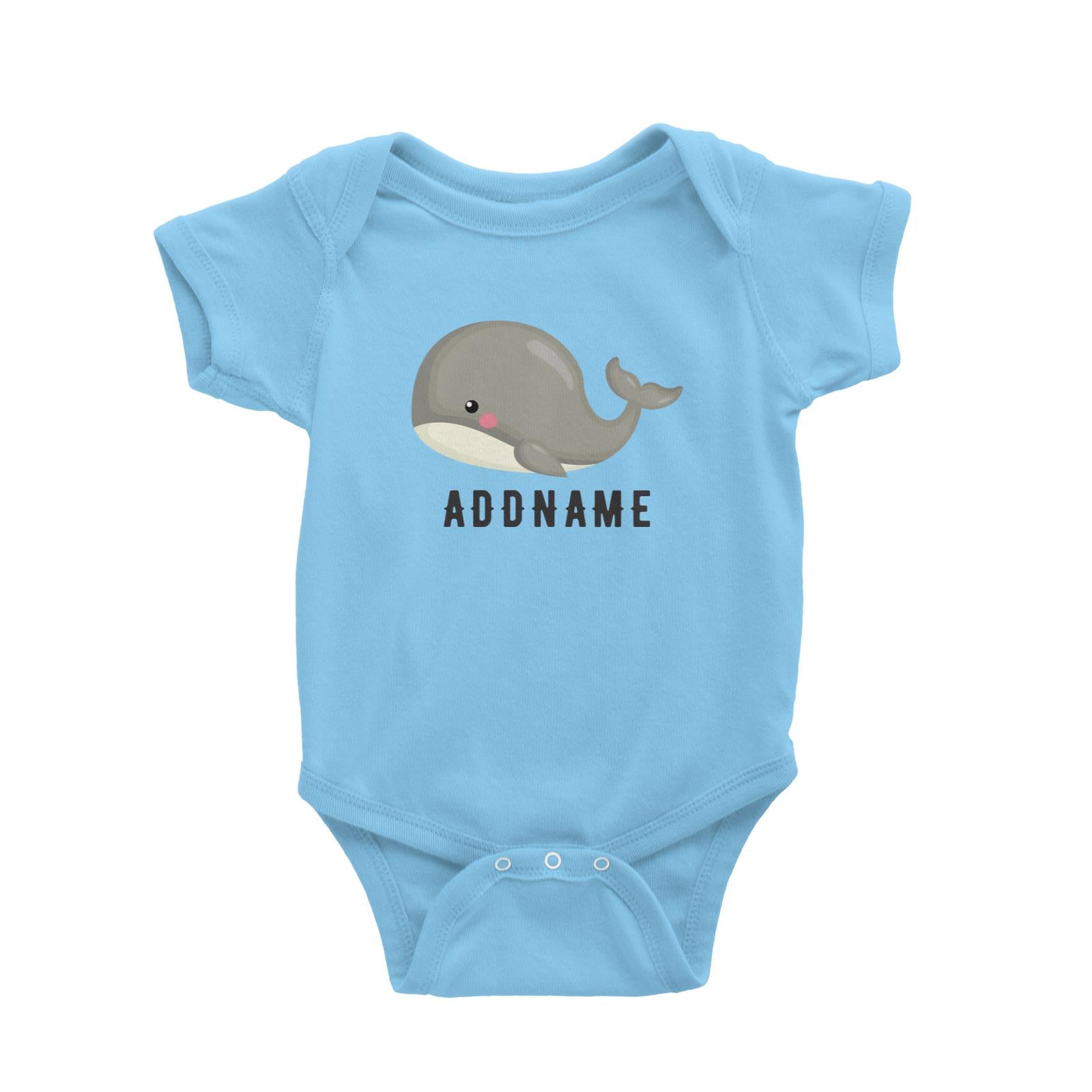 Birthday Sailor Baby Whale Addname Baby Romper