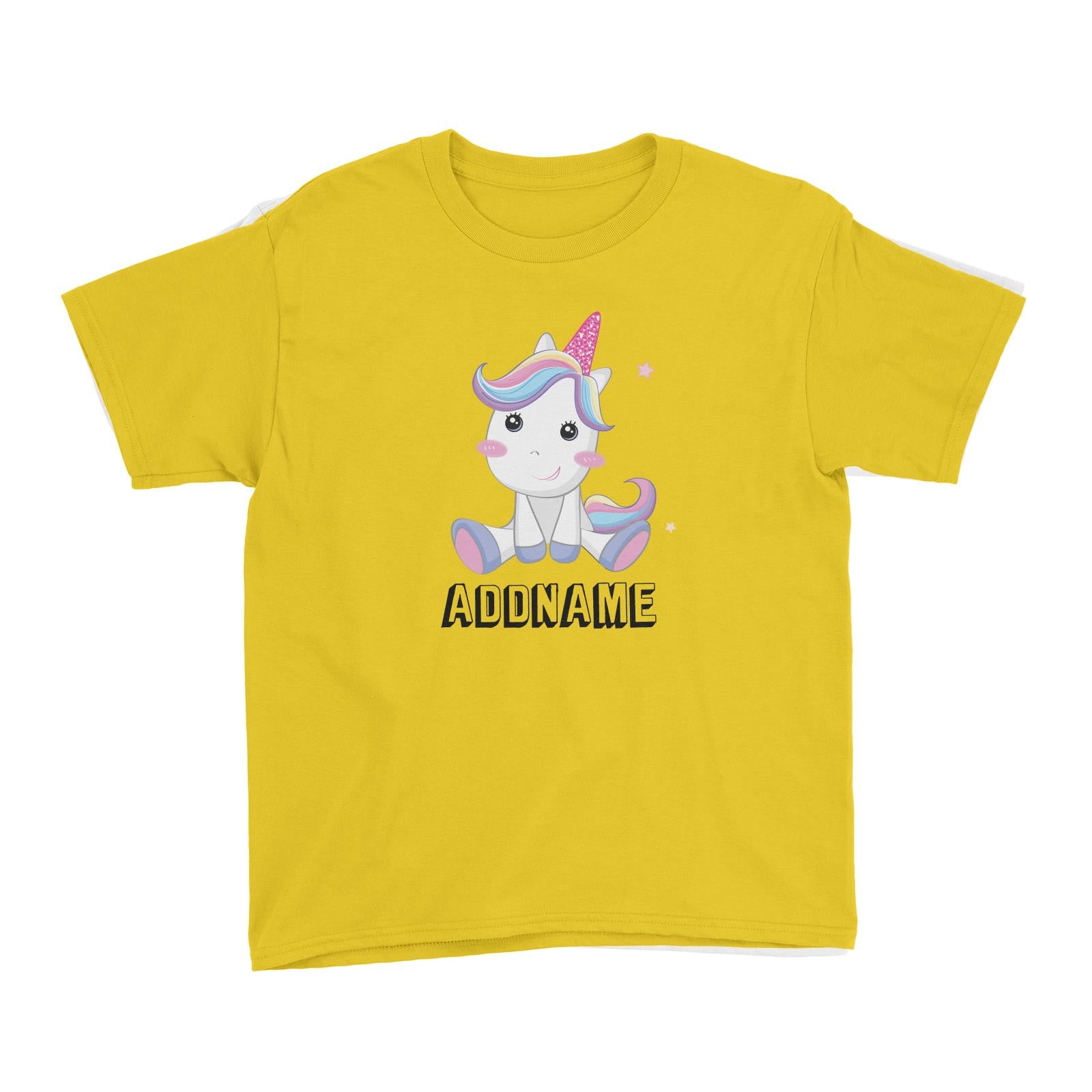 Birthday Unicorn Cute Looking Addname Kid's T-Shirt