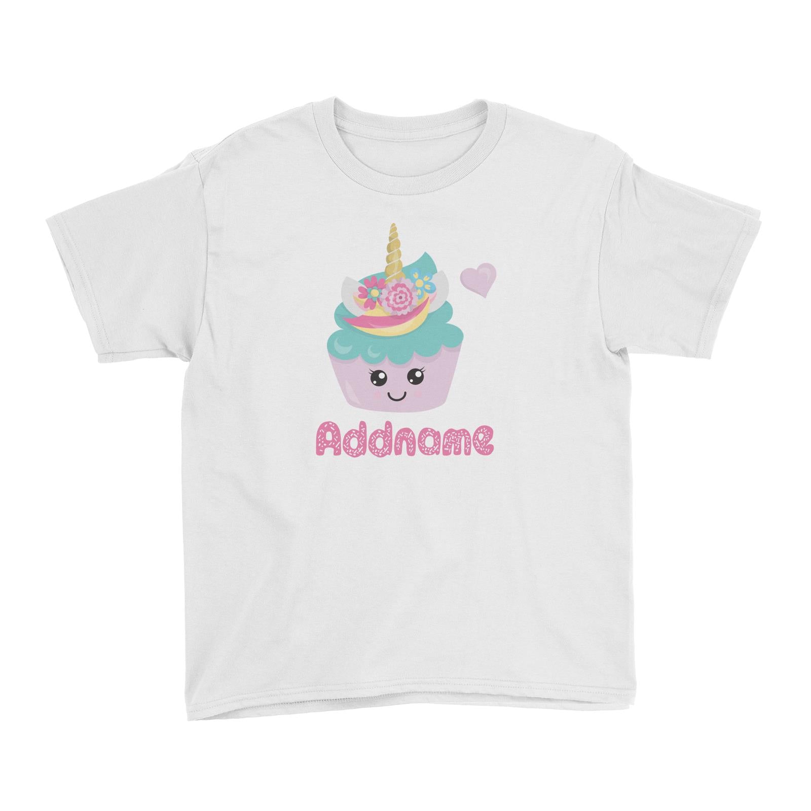Magical Sweets Purple Cupcake Addname Kid's T-Shirt
