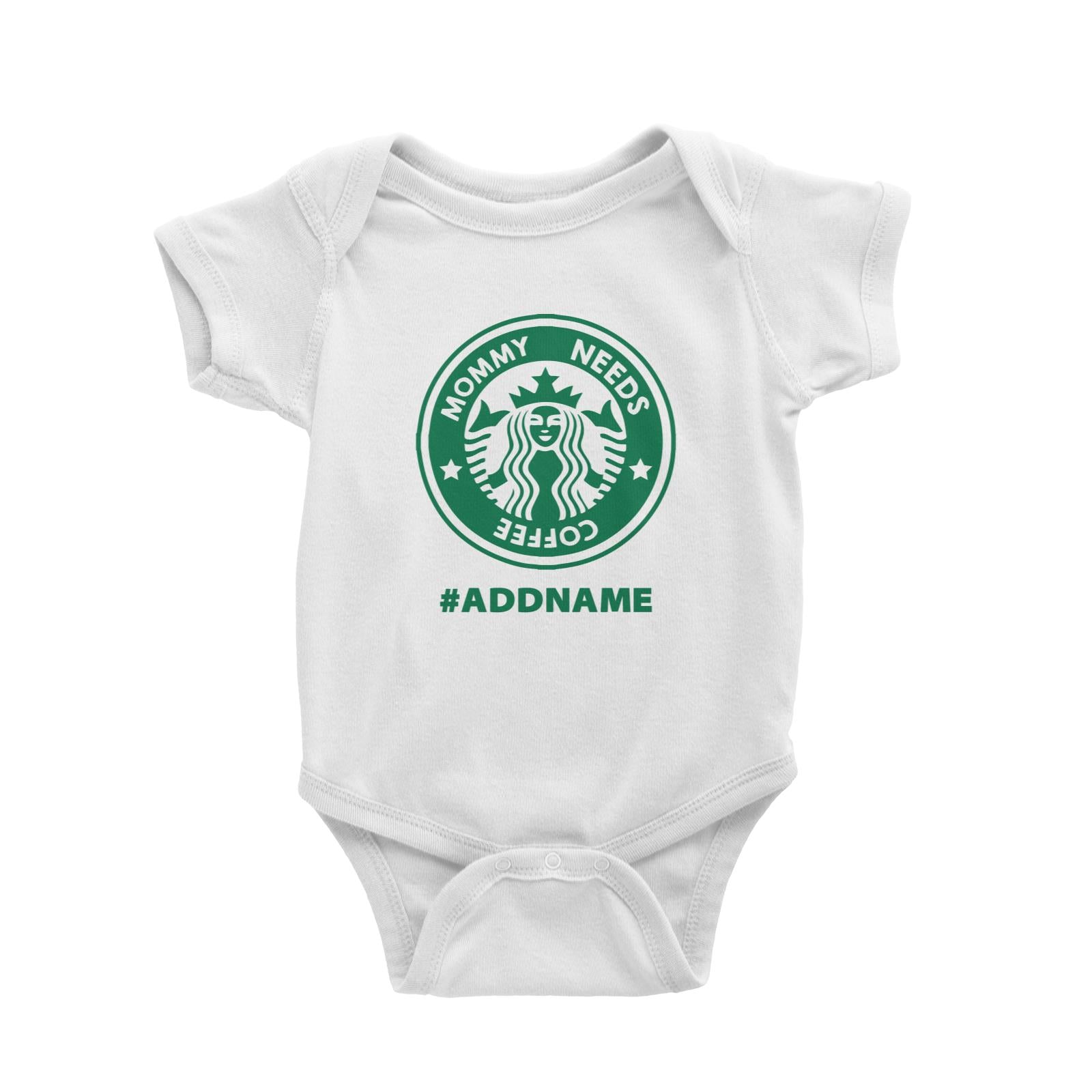 Mommy Needs Coffee White Baby Romper