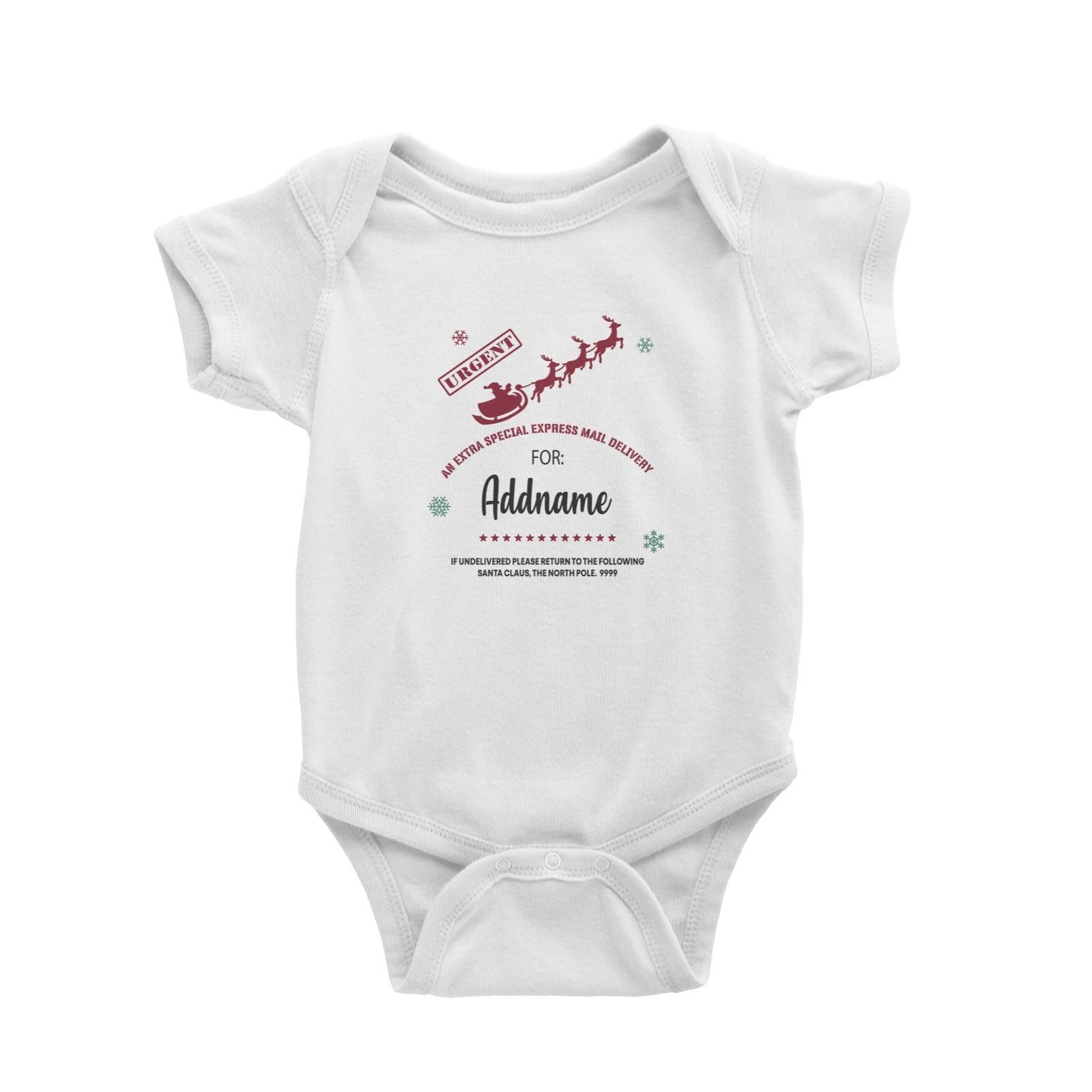 Xmas An Extra Special Express Mail Delivery Baby Romper