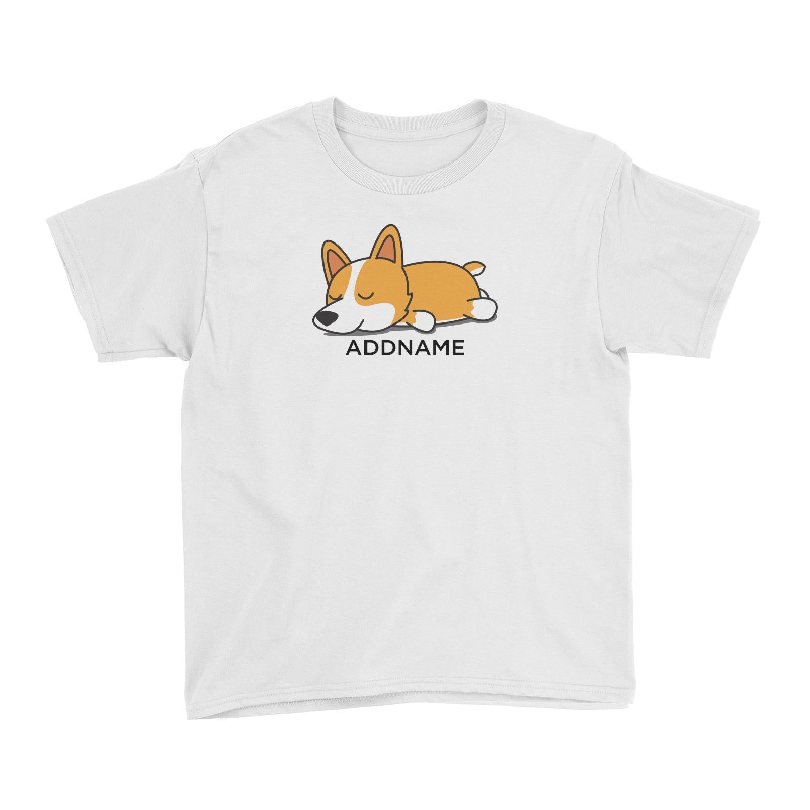 Lazy Corgi Dog Addname Kid's T-Shirt