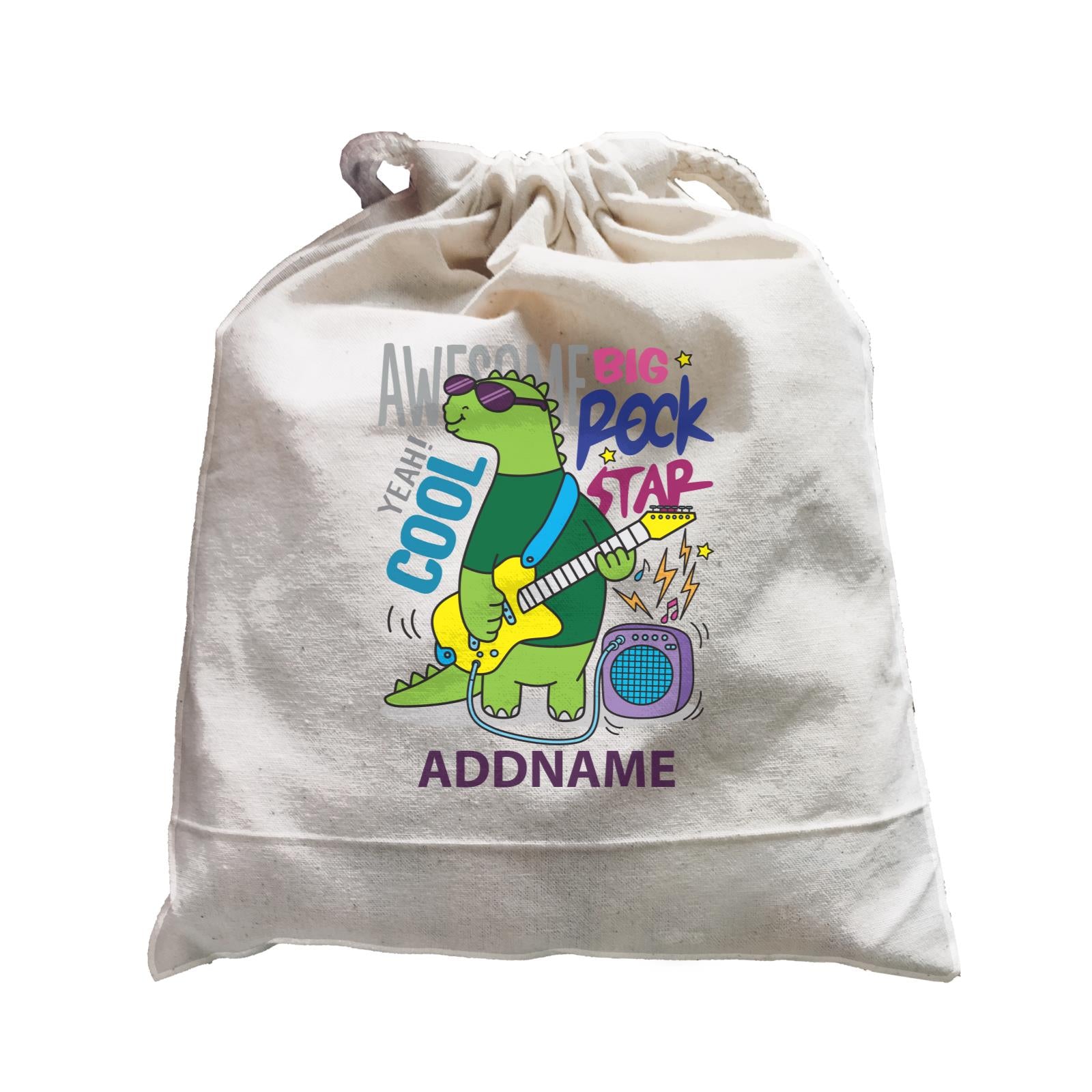 Cool Cute Dinosaur Awesome Big Rock Star Addname Satchel