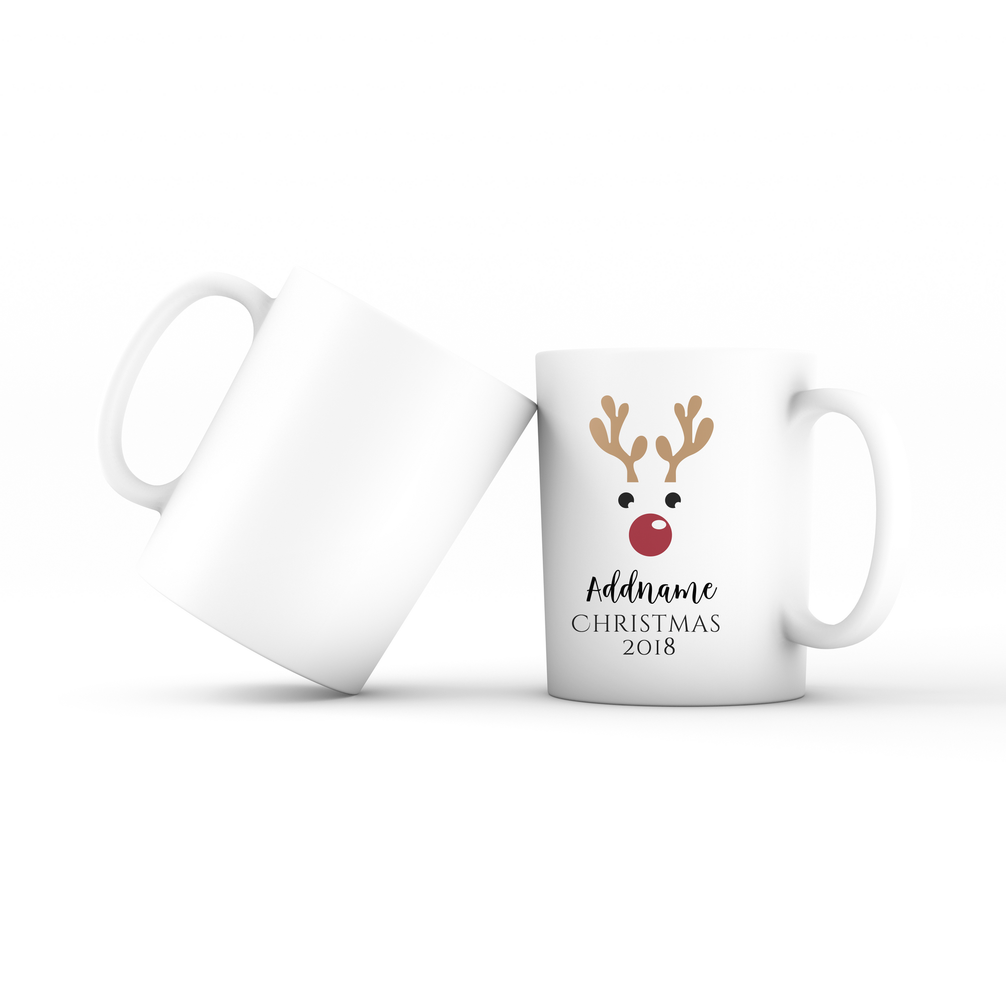 Christmas Cute Reindeer Christmas 2018 Addname Mug