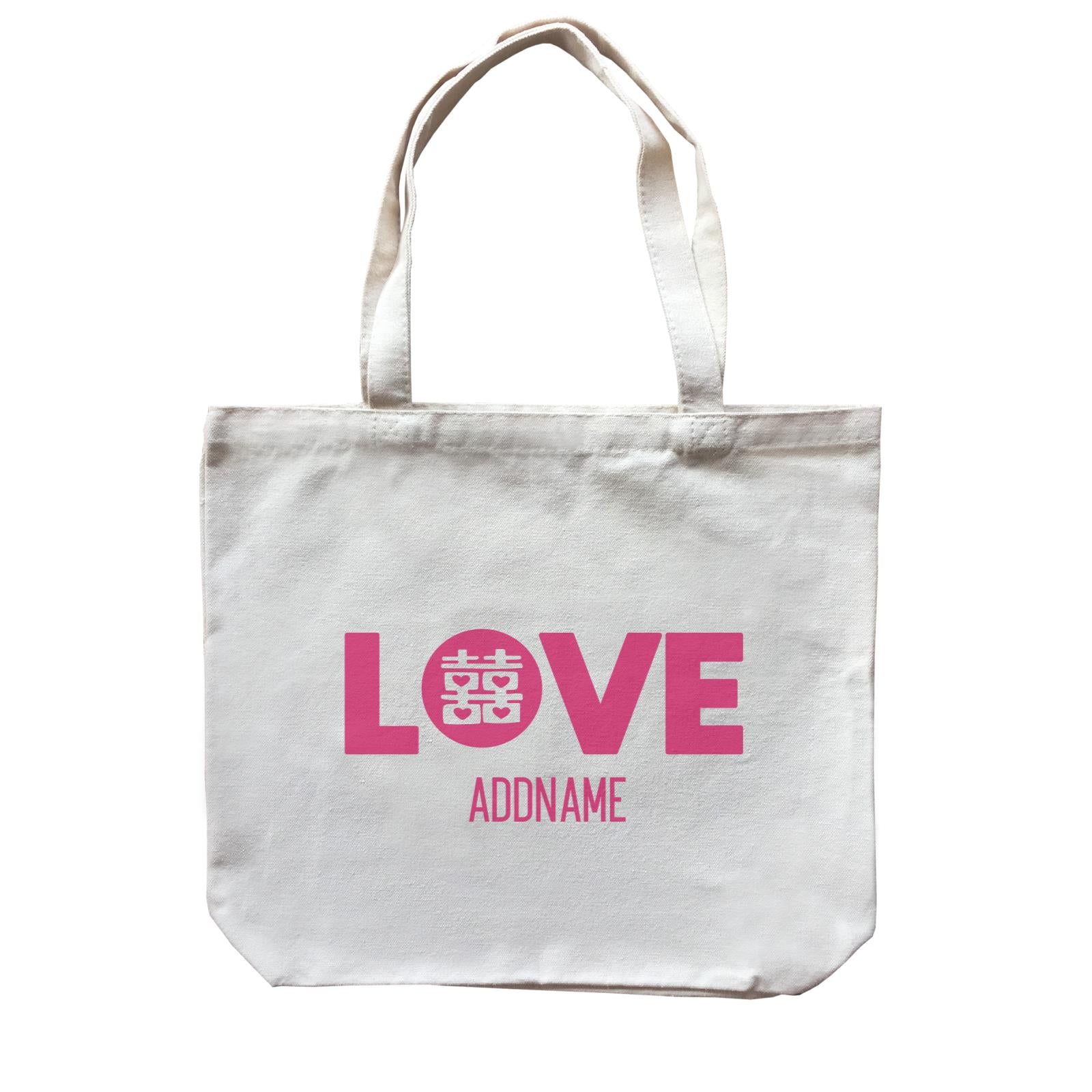 Love In Double Happiness Addname Accessories Canvas Bag