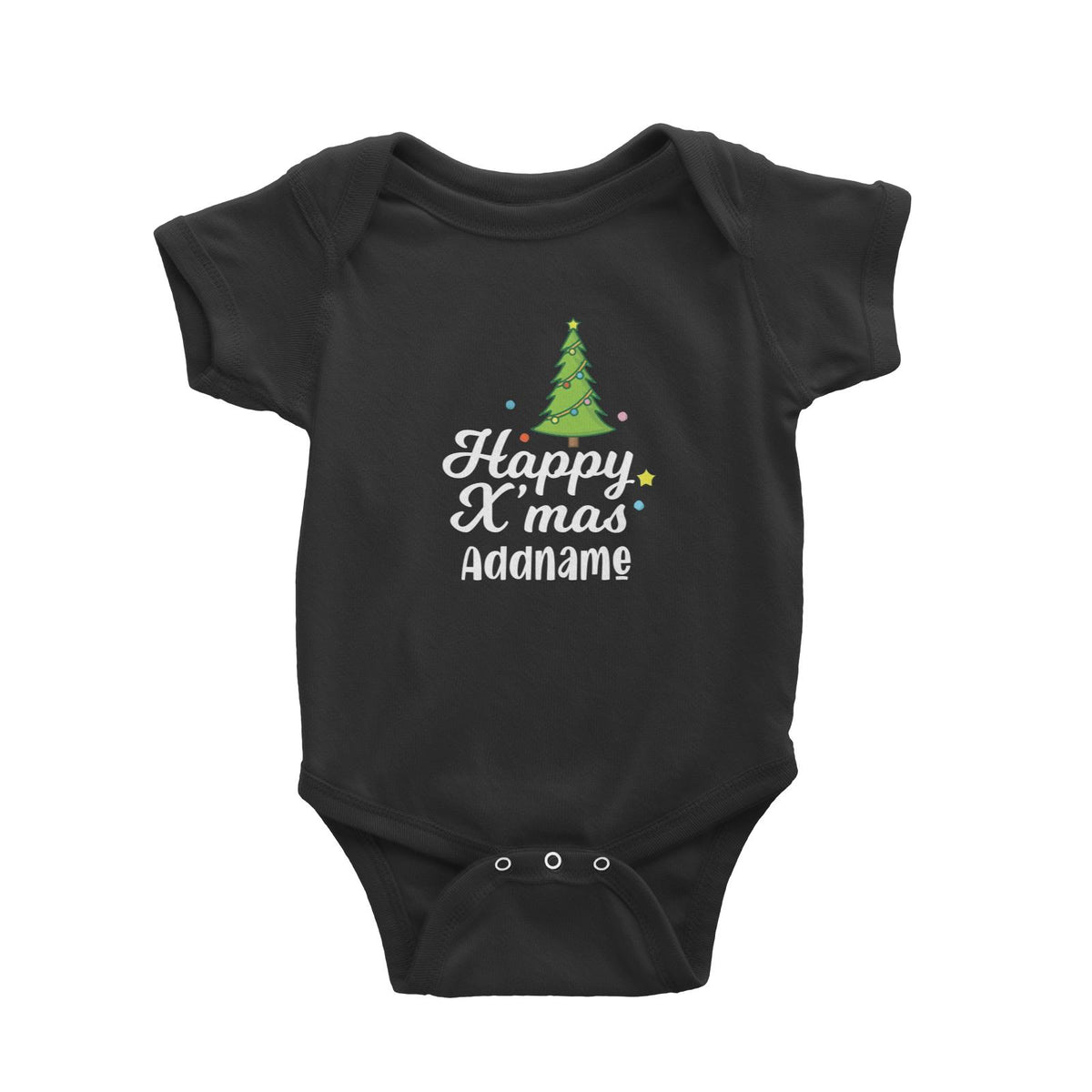Christmas Series Christmas Tree Happy X'mas Baby Romper