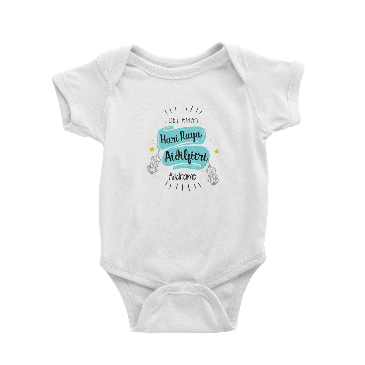 Raya Banner Selamat Hari Raya Aidilfitri Addname Baby Romper