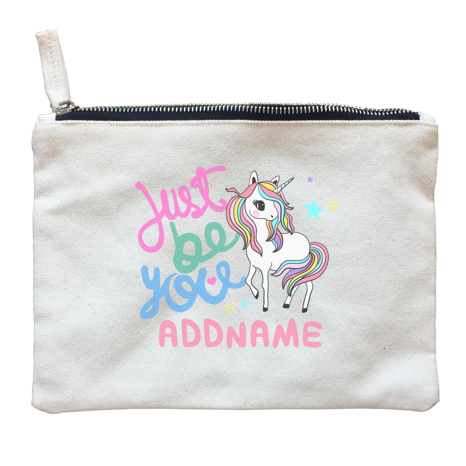 Children's Day Gift Series Just Be You Cute Unicorn Addname  Zipper Pouch