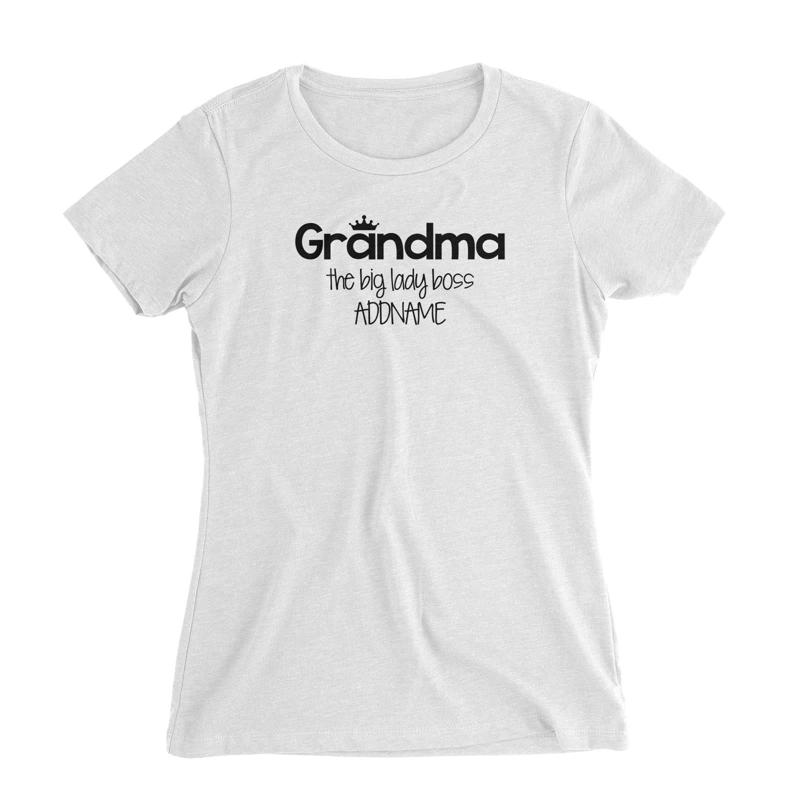 Grandma with Tiara The Big Lady Boss Women's Slim Fit T-Shirt