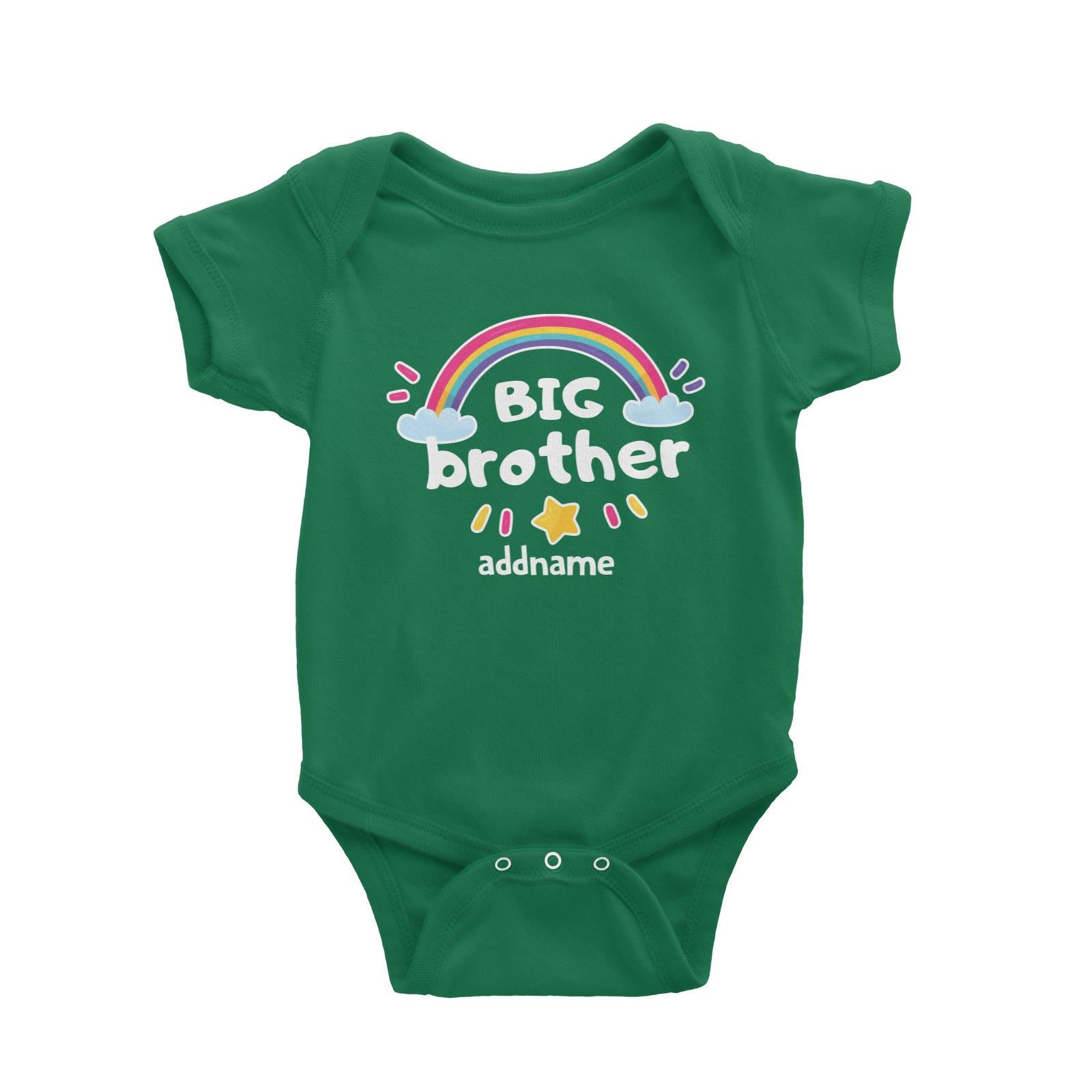 Cute Rainbow Big Brother Baby Romper