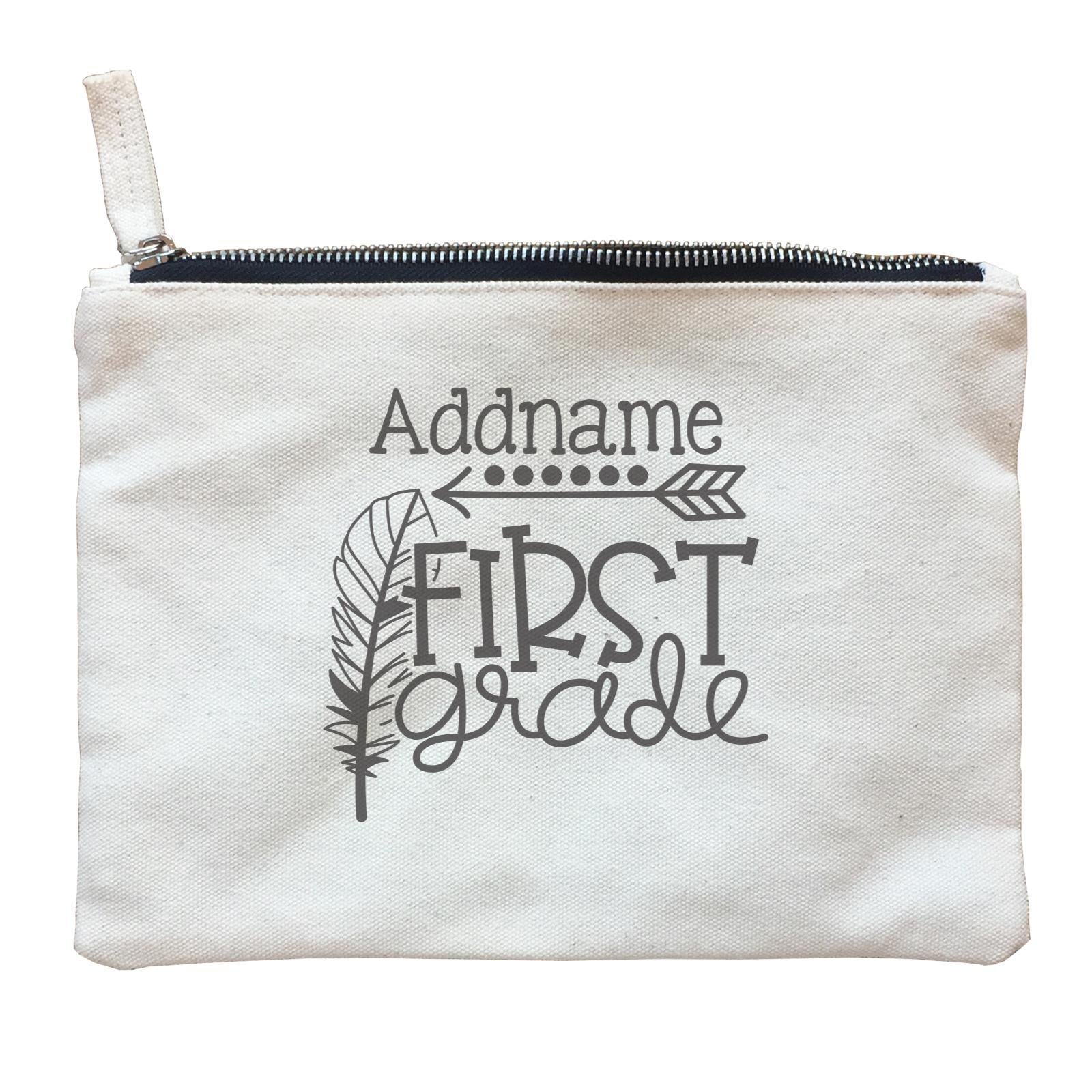 Graduation Series First Grade with Feather Zipper Pouch
