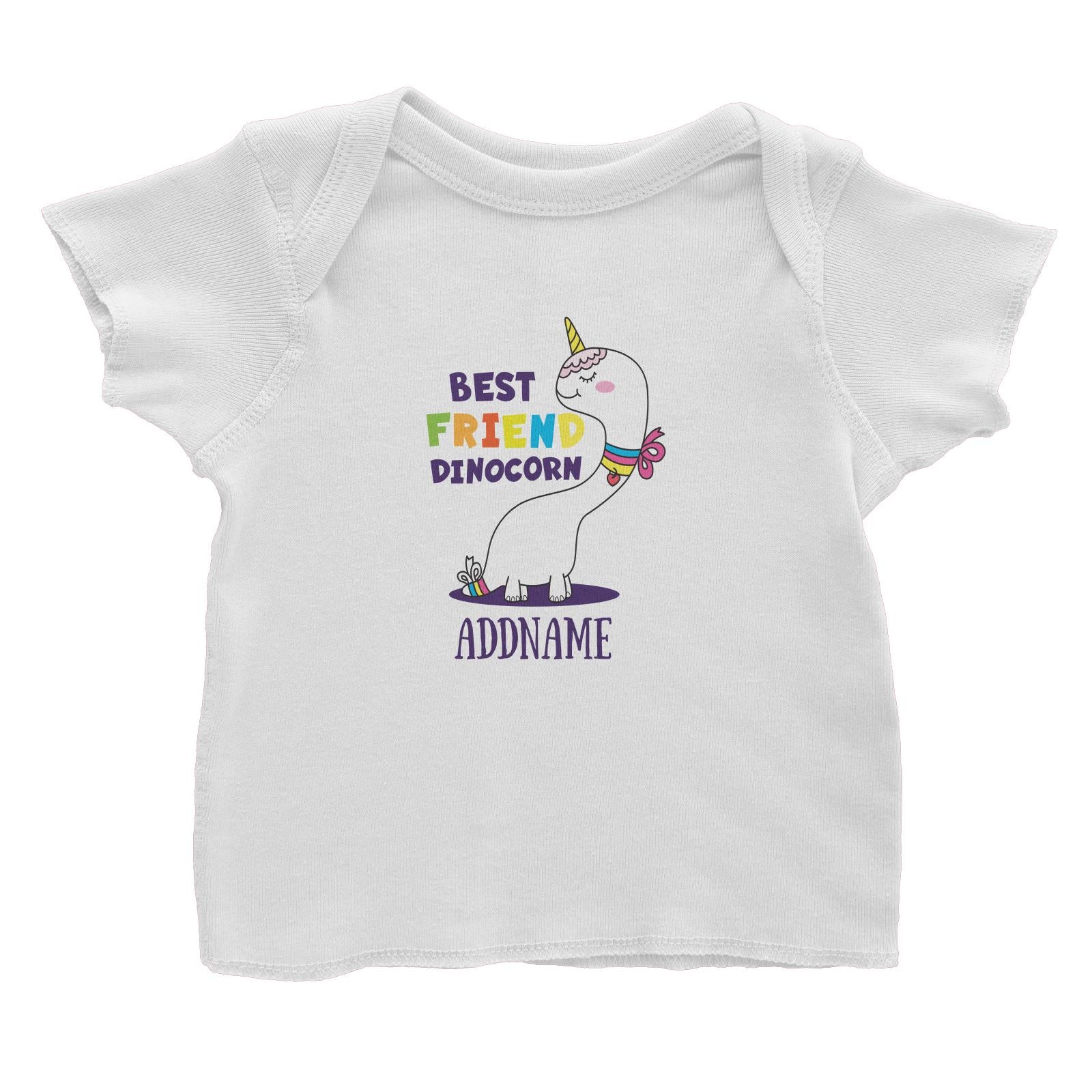 Cool Cute Unicorn Best Friend Dinocorn Addname Baby T-Shirt