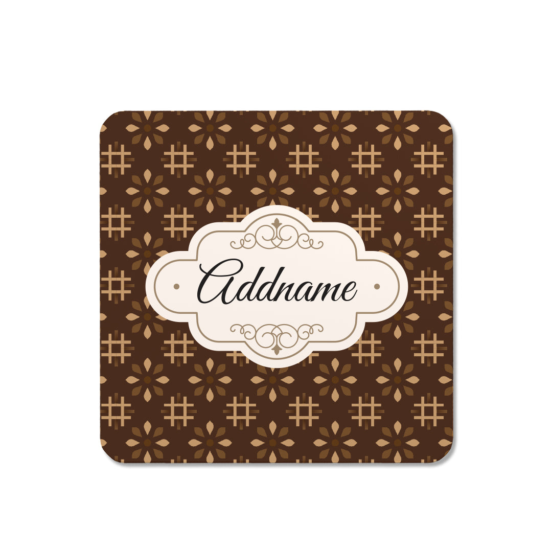 Moroccan Series - Arabesque Tawny Brown Coaster