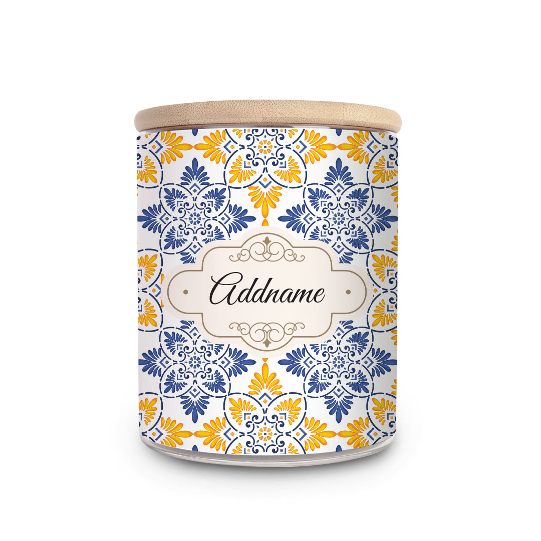 Arabesque Butter Blue Single Canister