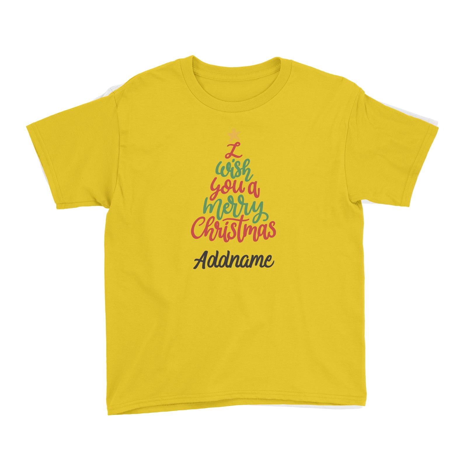 Christmas Series I Wish You A Merry Christmas Tree Kid's T-Shirt