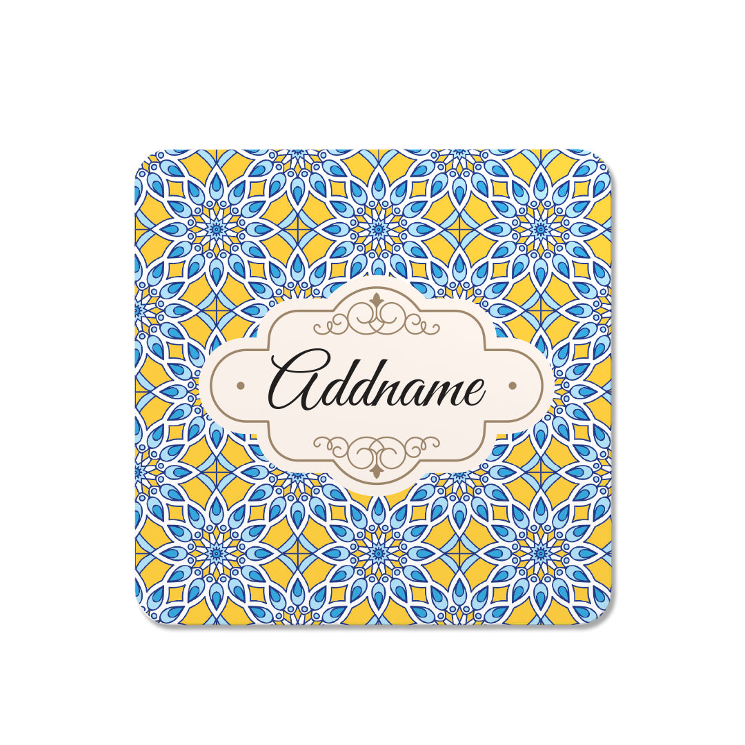 Chromatic Floret Blue Coaster