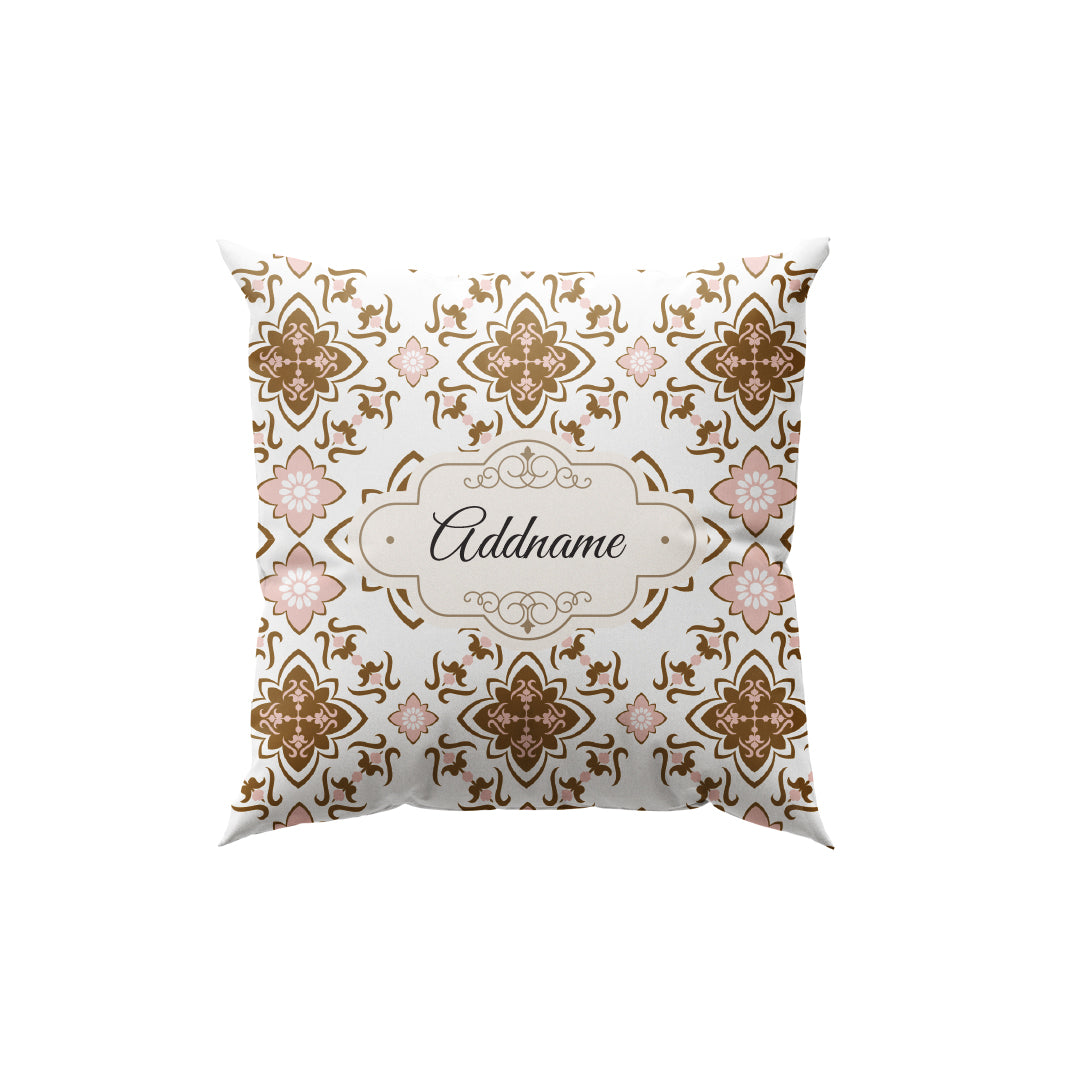 Khaki Mosaic Full Print Cushion Cover with Inner Cushion