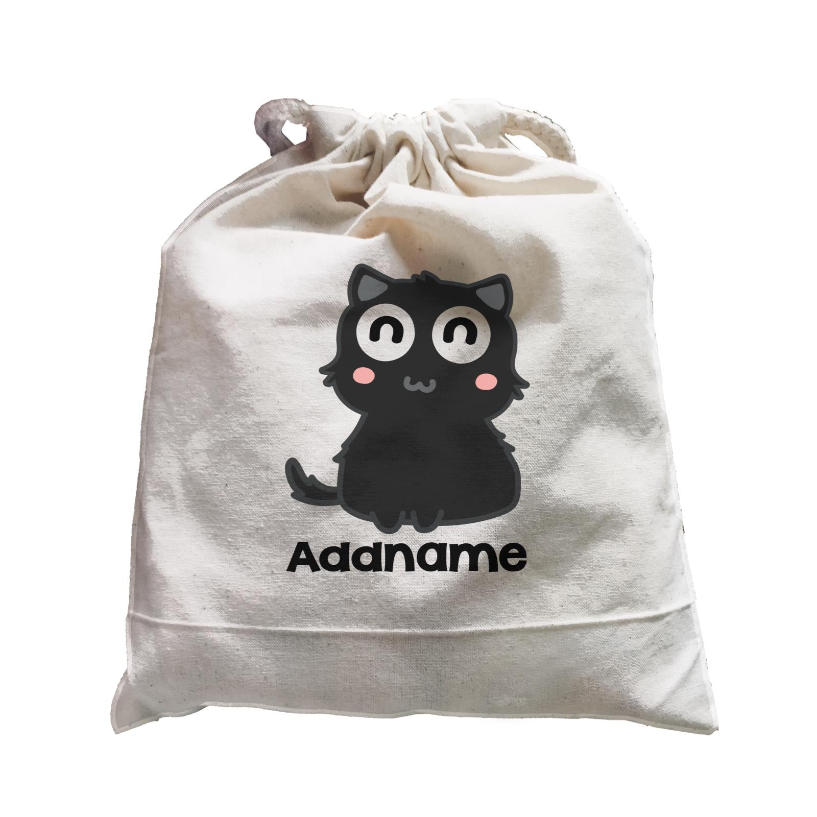 Drawn Adorable Cats Black Addname Satchel