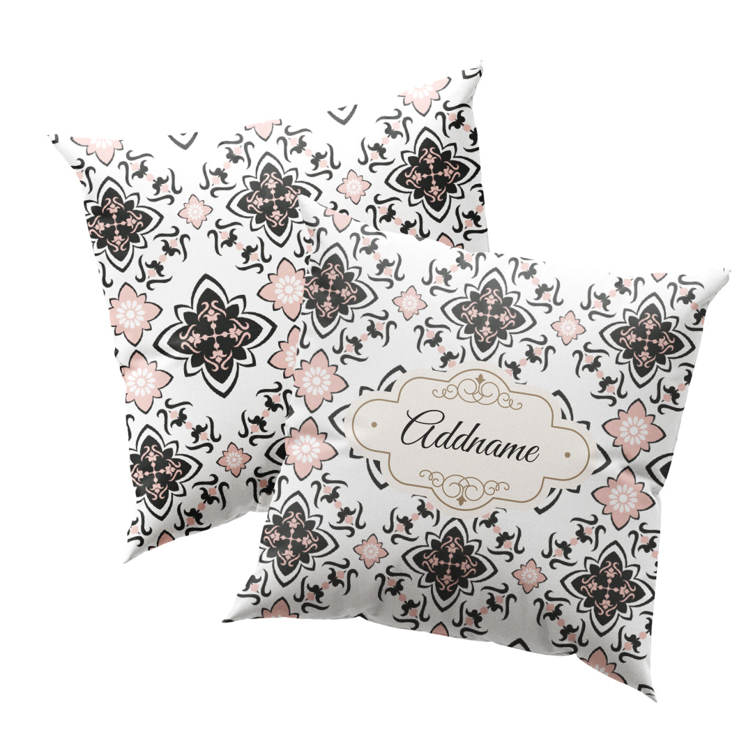 Dusty Pink Mosaic Full Print Cushion Cover with Inner Cushion