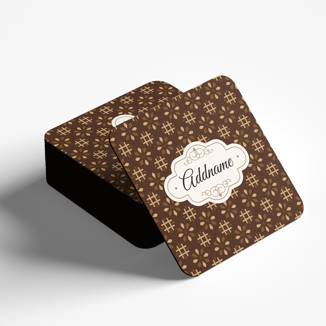 Moroccan Series - Arabesque Tawny Brown Coaster