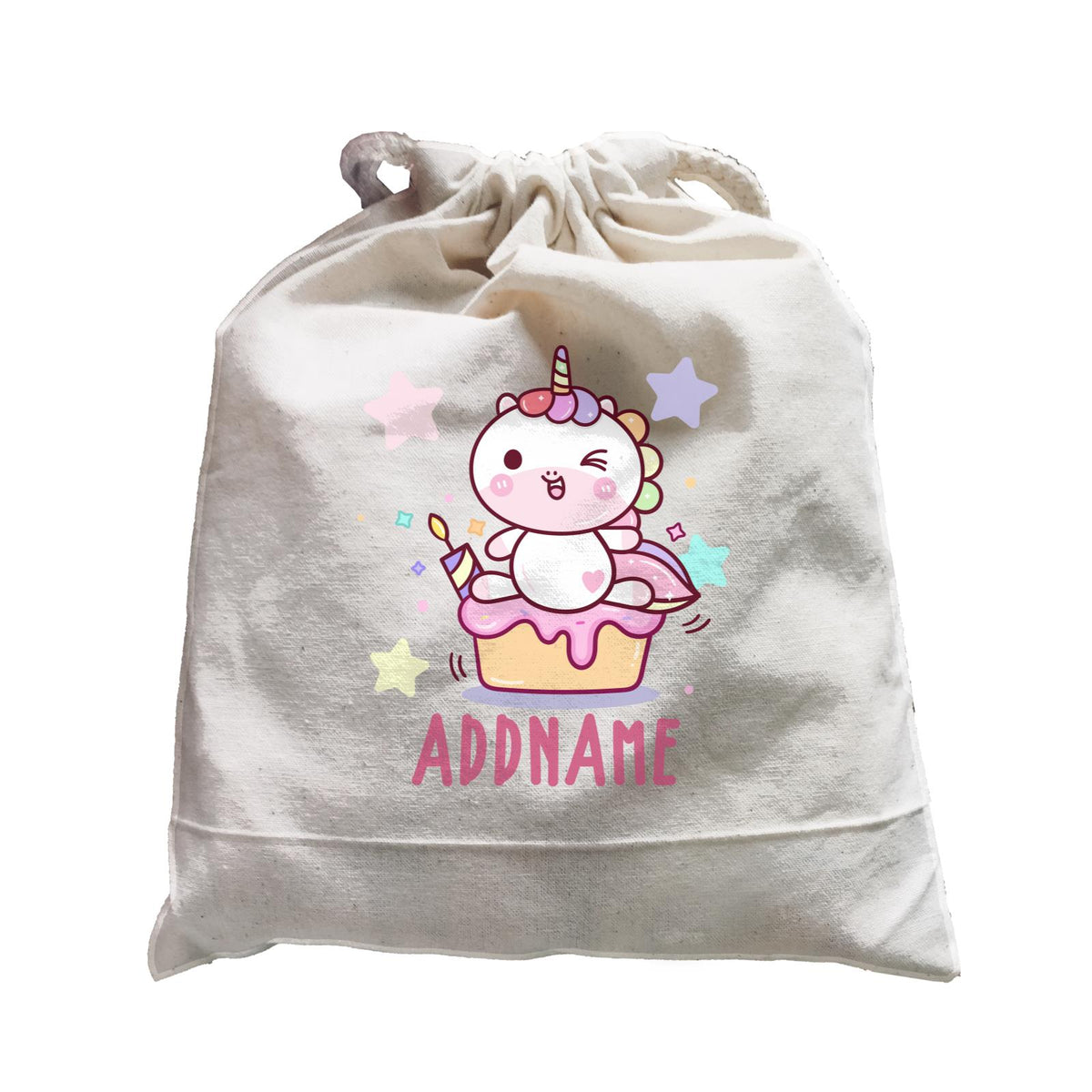 Unicorn And Princess Series Cute Unicorn Birthday Cupcake Addname Satchel