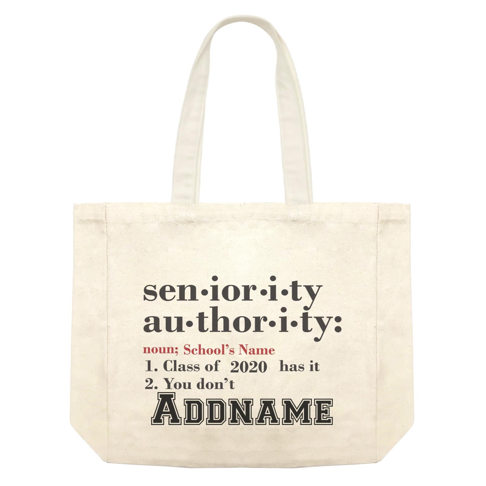 Graduation Series Seniority, Authority Shopping Bag