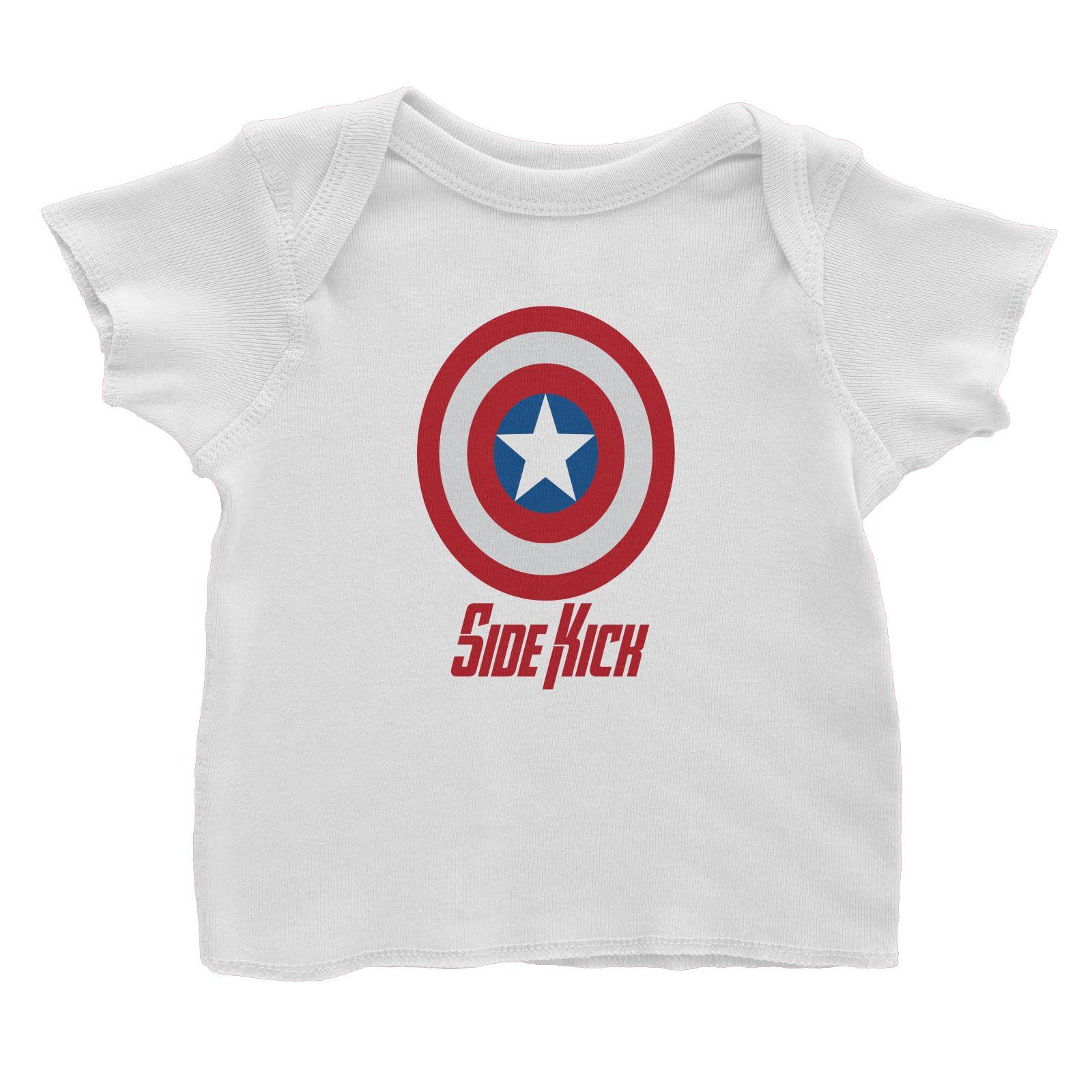 Superhero Shield Side Kick Baby T-Shirt  Matching Family