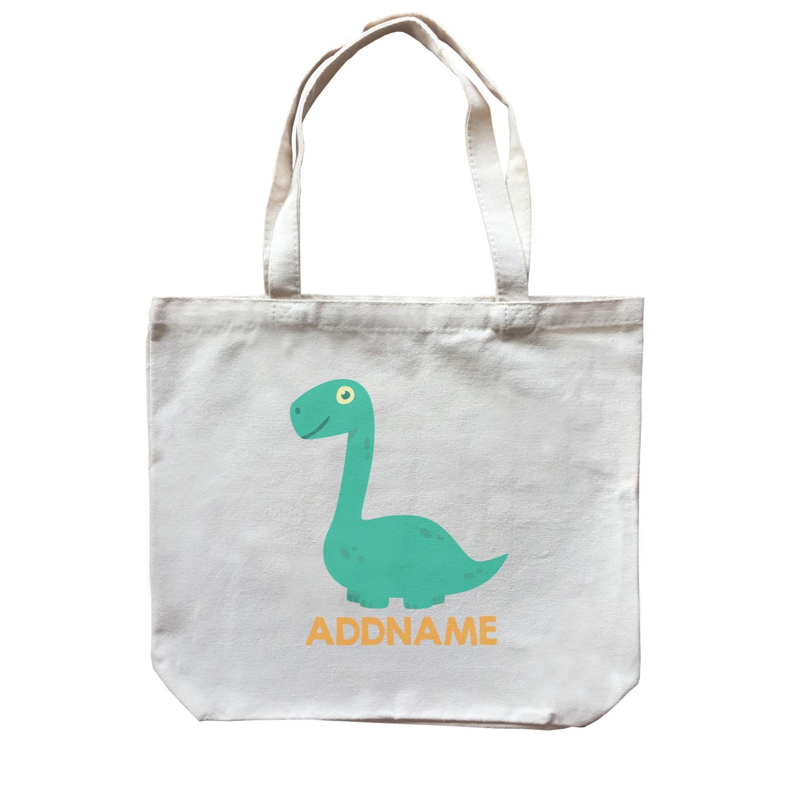 Cute Long Neck Dinosaur Personalizable Design Canvas Bag